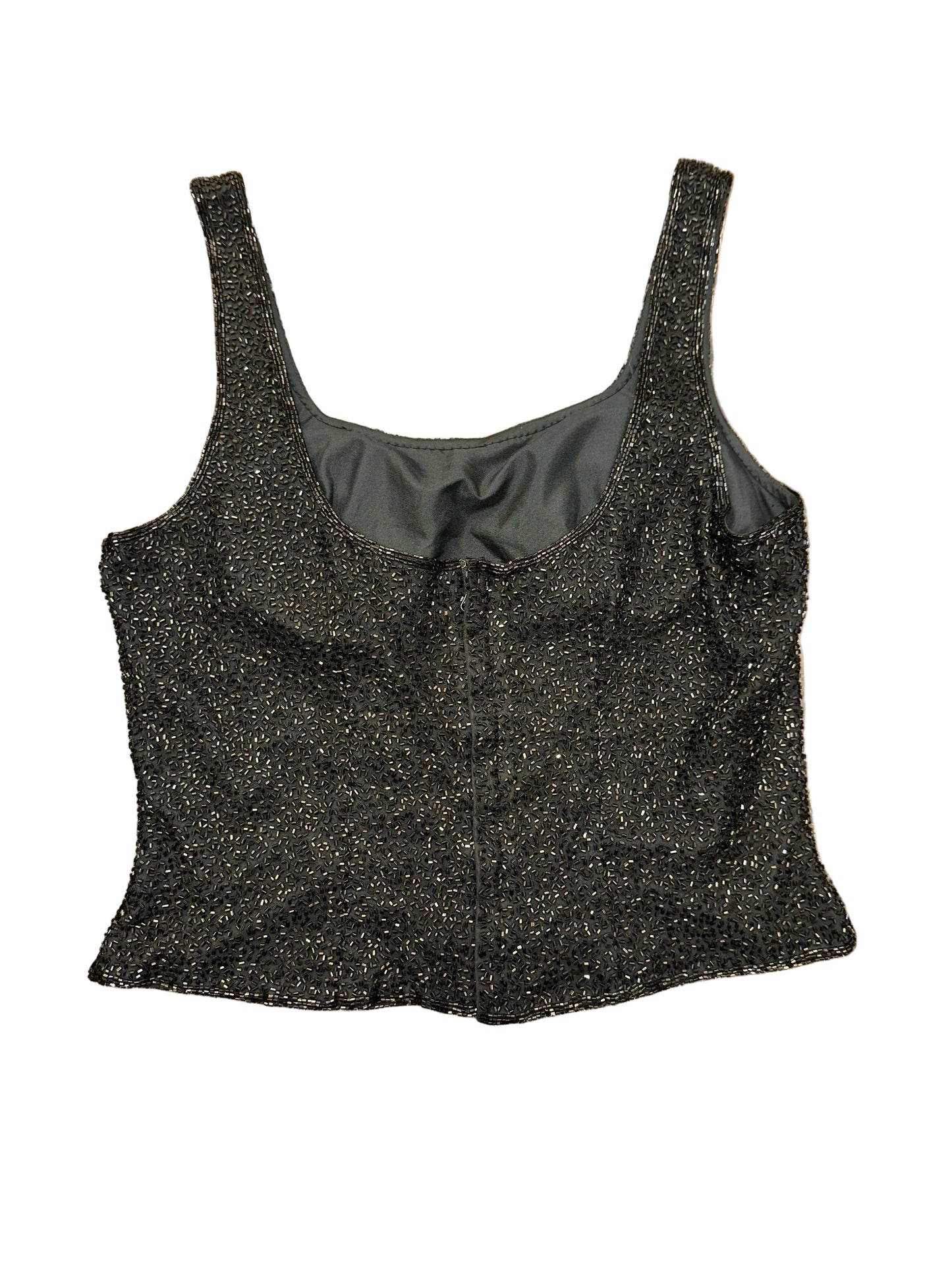 Vintage Silk Beaded Tank Top