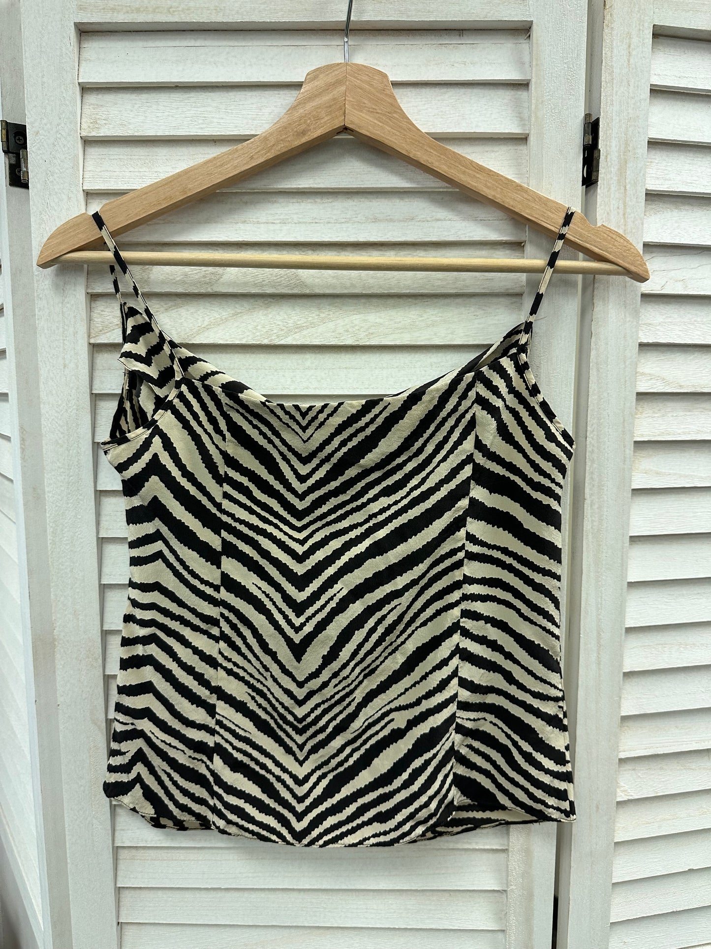 Vintage Silk Zebra Tank Top