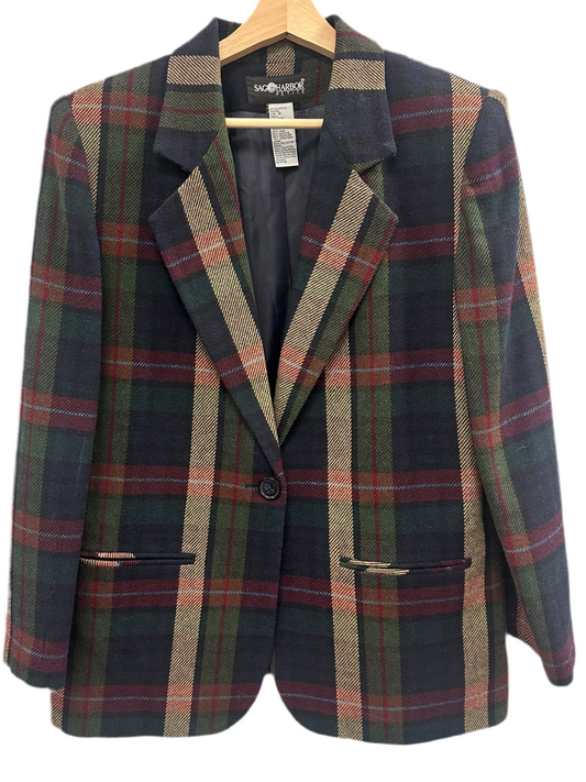 Vintage Plaid Blazer