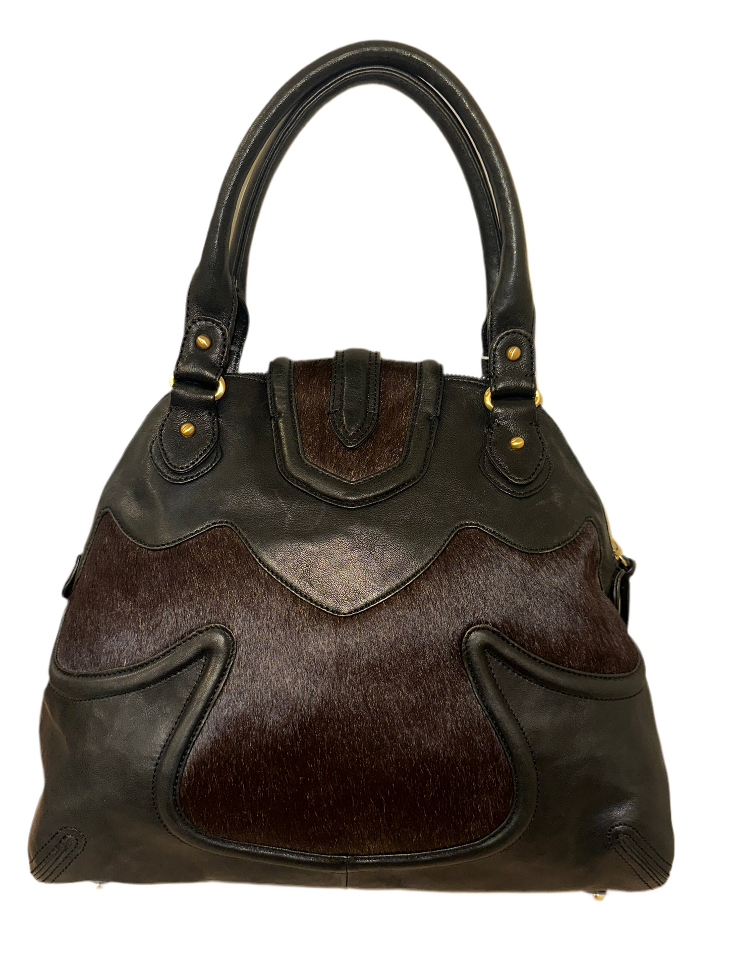 Vintage Leather & Ponyhair Handbag