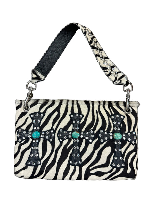 Vintage Zebra Ponyhair Purse