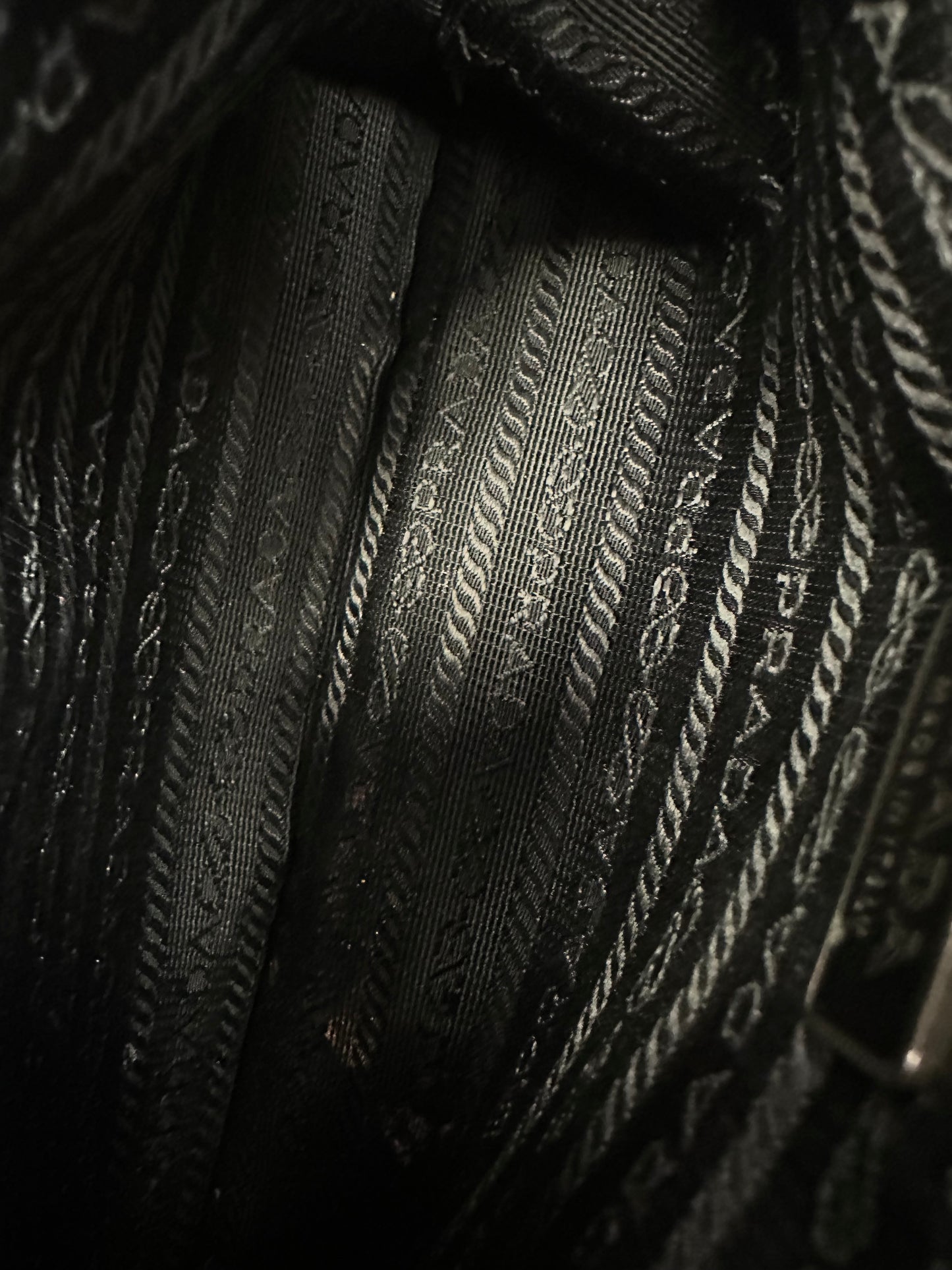Vintage Prada Black Tessudo Nylon Crossbody Bag
