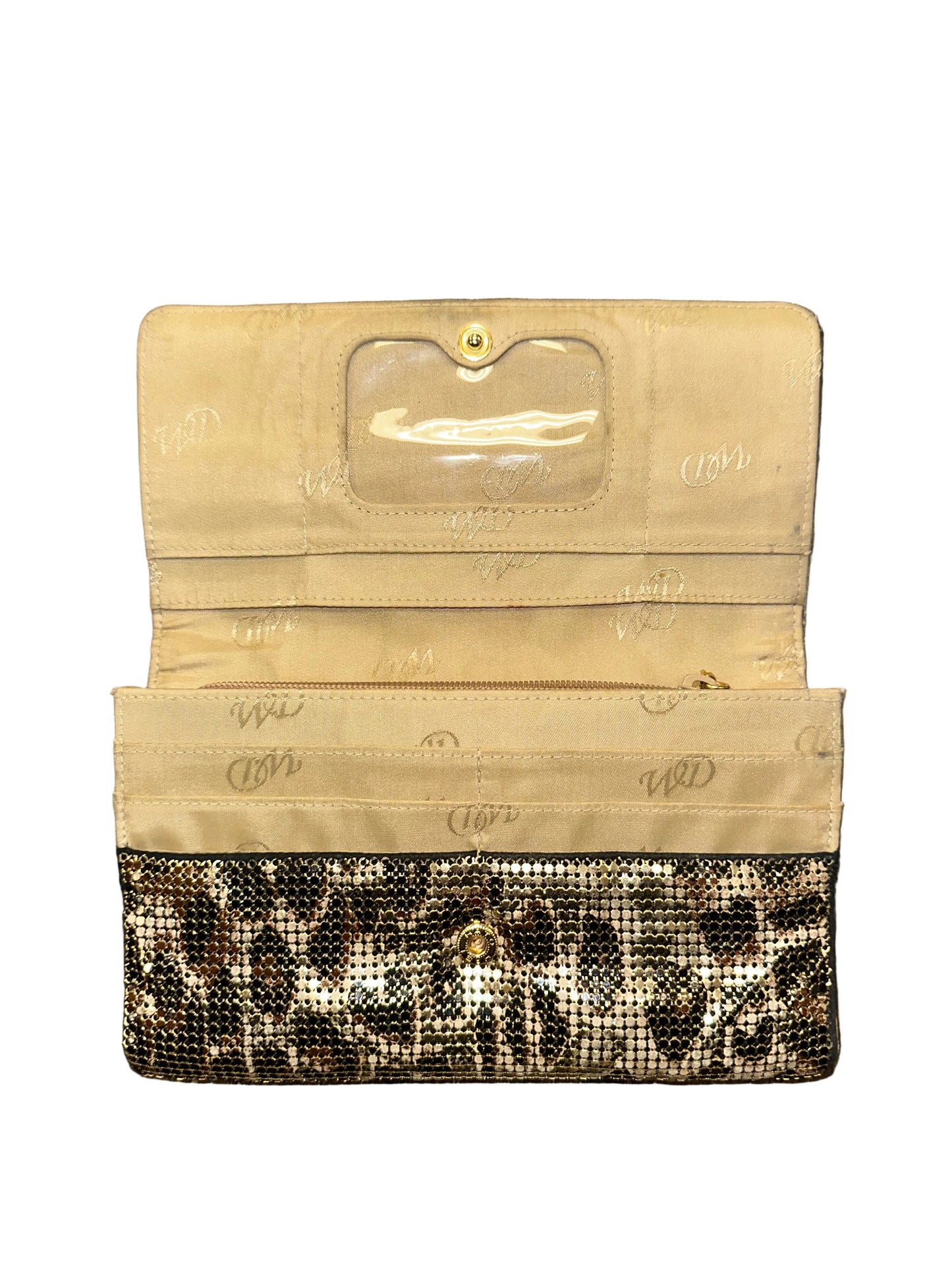 Vintage Leopard Chainmail Wallet Clutch