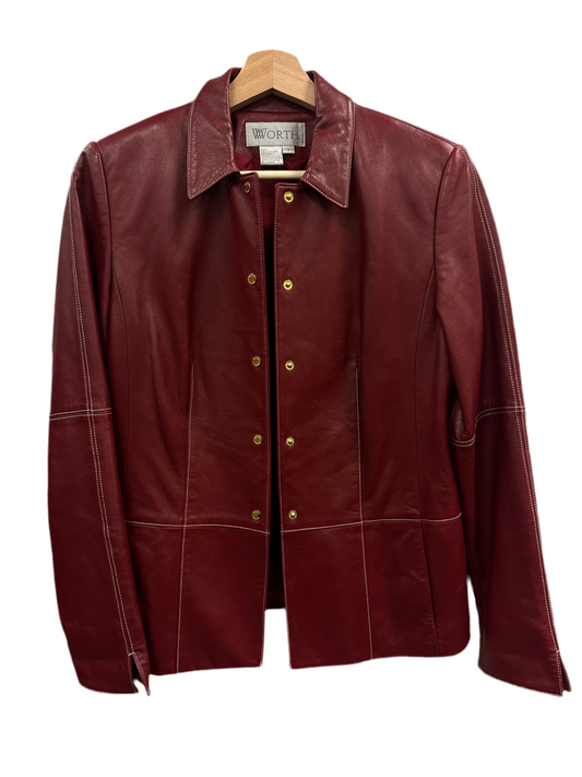 Vintage Red Leather Jacket