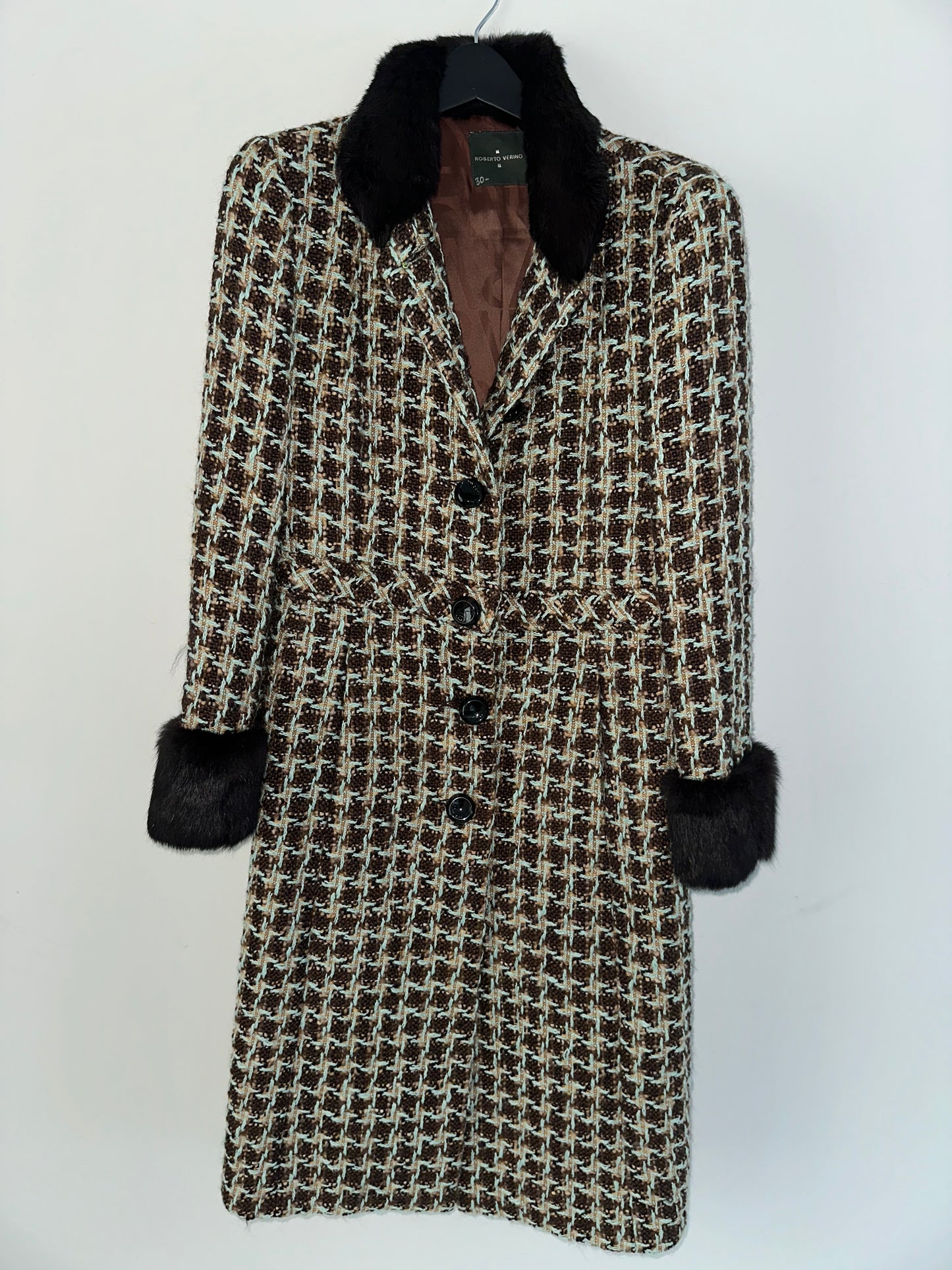 Vintage Tweed Long Coat