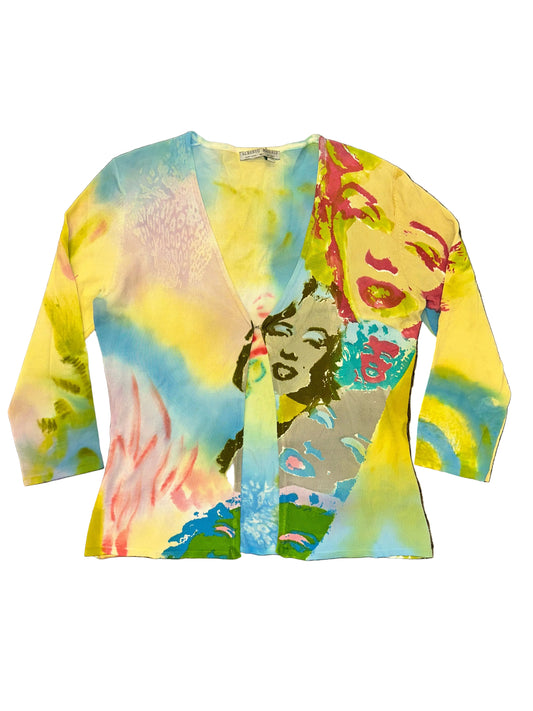Vintage Marilyn Monroe Watercolor Cardigan