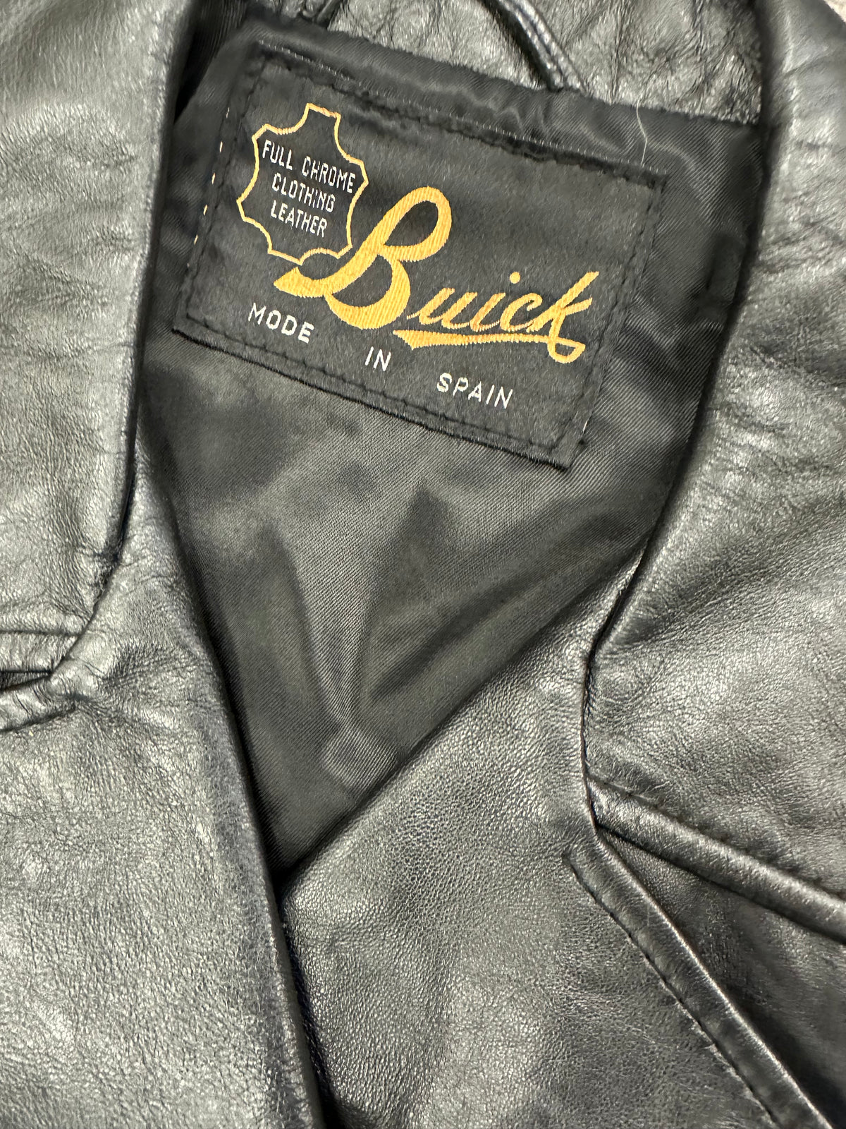 Vintage Leather Double Breasted Trench