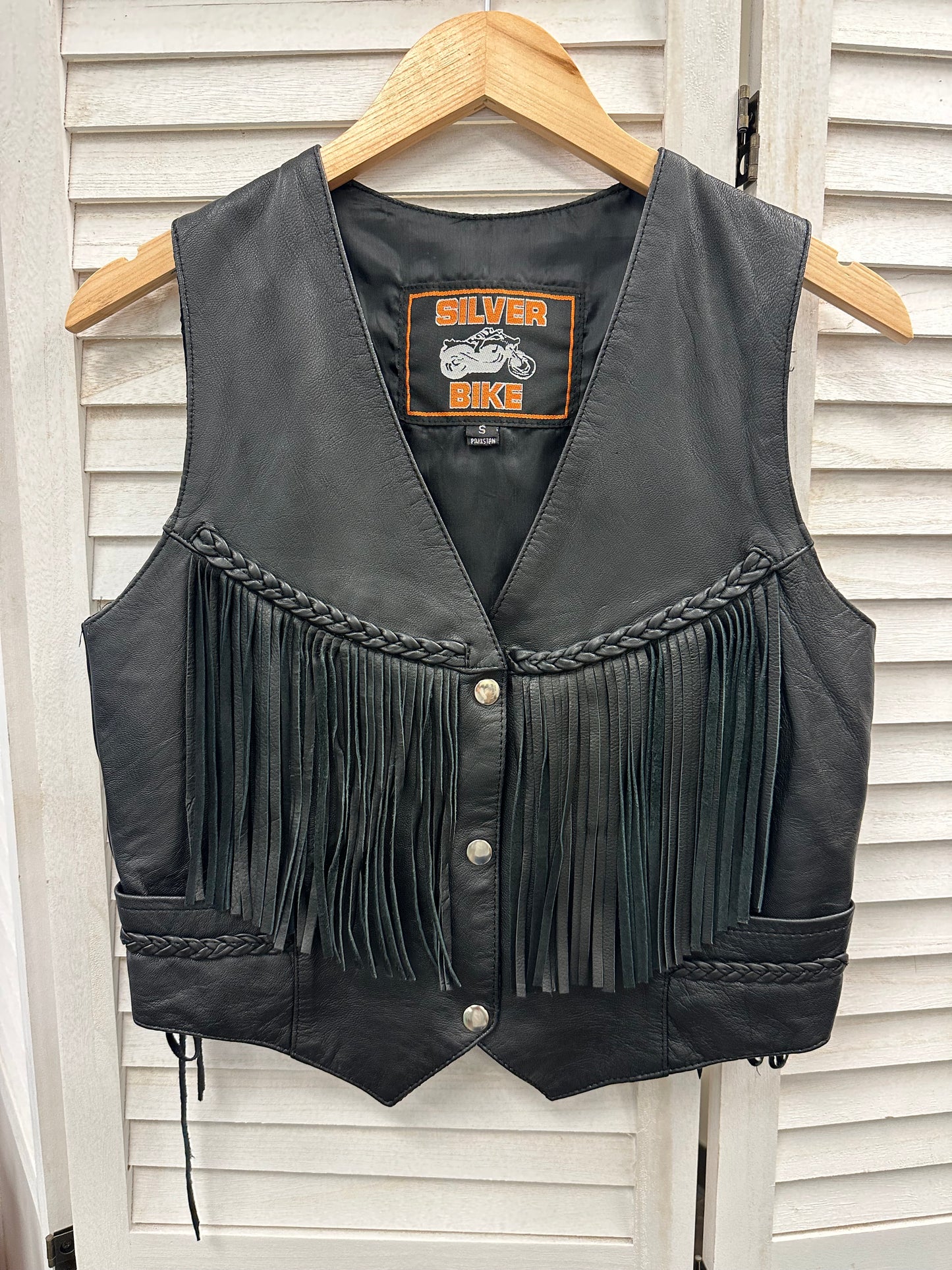 Vintage Leather Fringe Vest