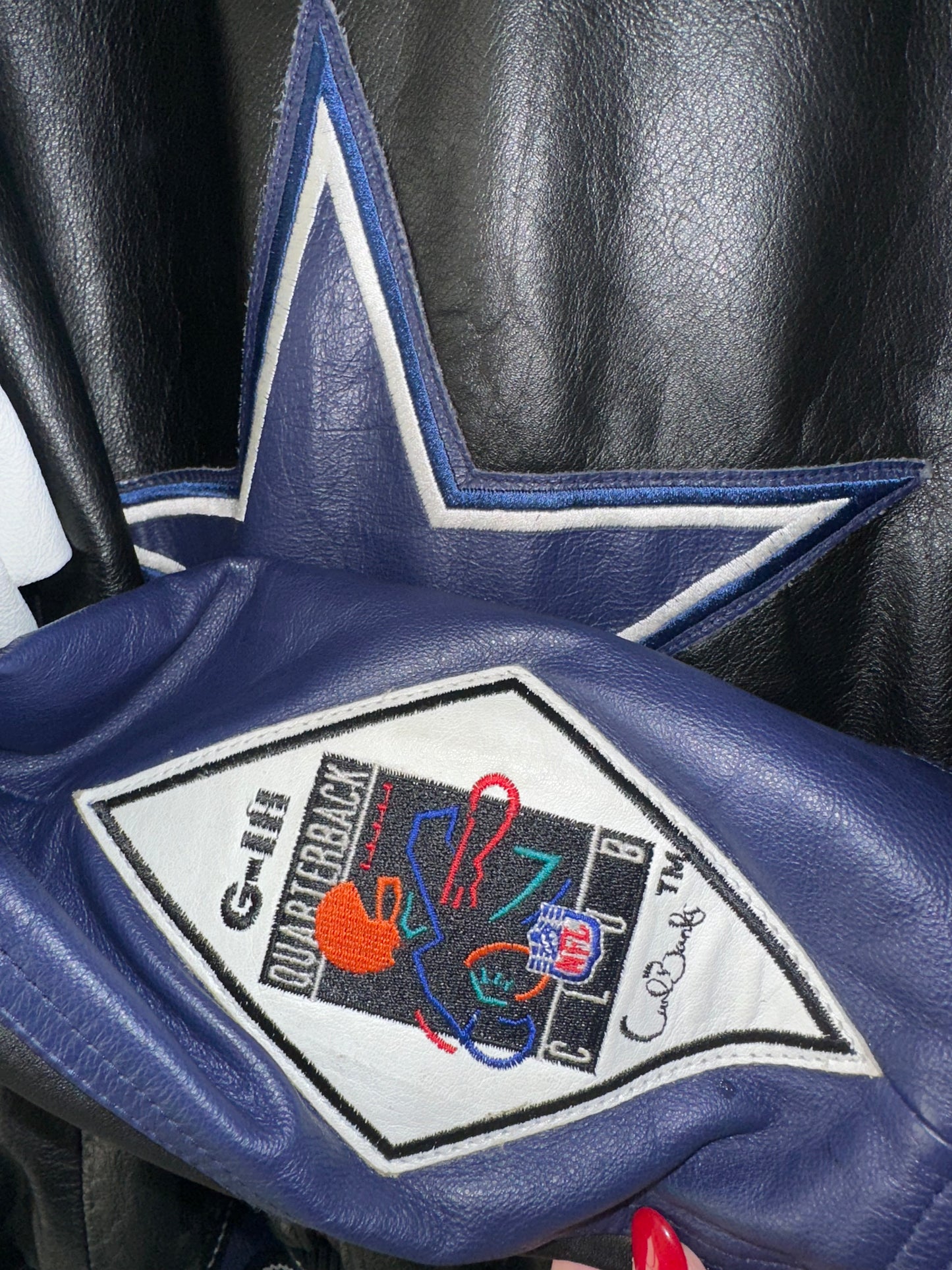 Vintage Leather Dallas Cowboys Bomber