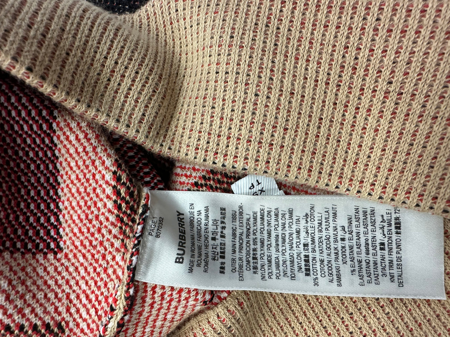 Vintage Knit Burberry Skirt