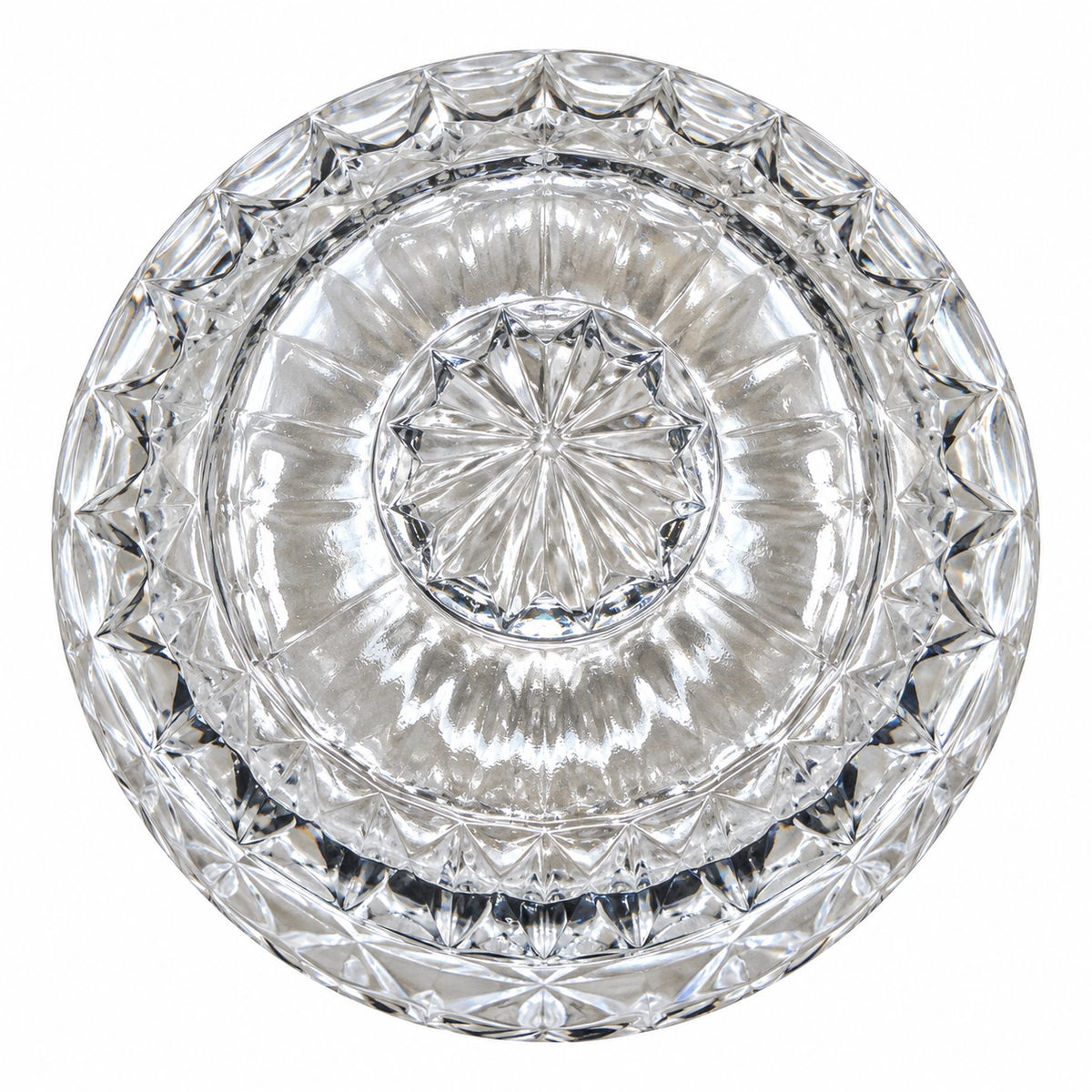 Vintage Crystal Candy Dish with Lid