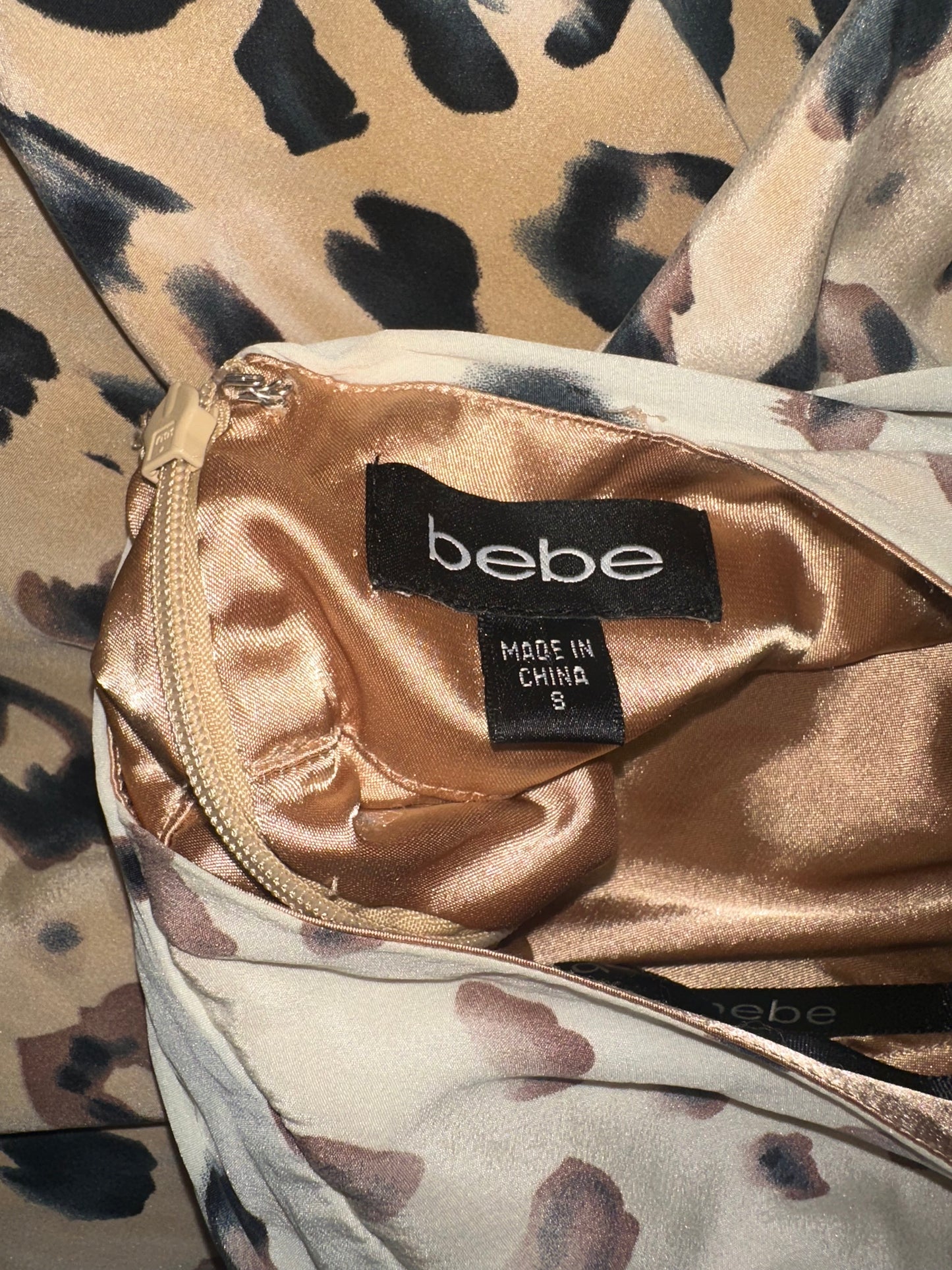 Vintage Y2K Bebe Leopard Dress