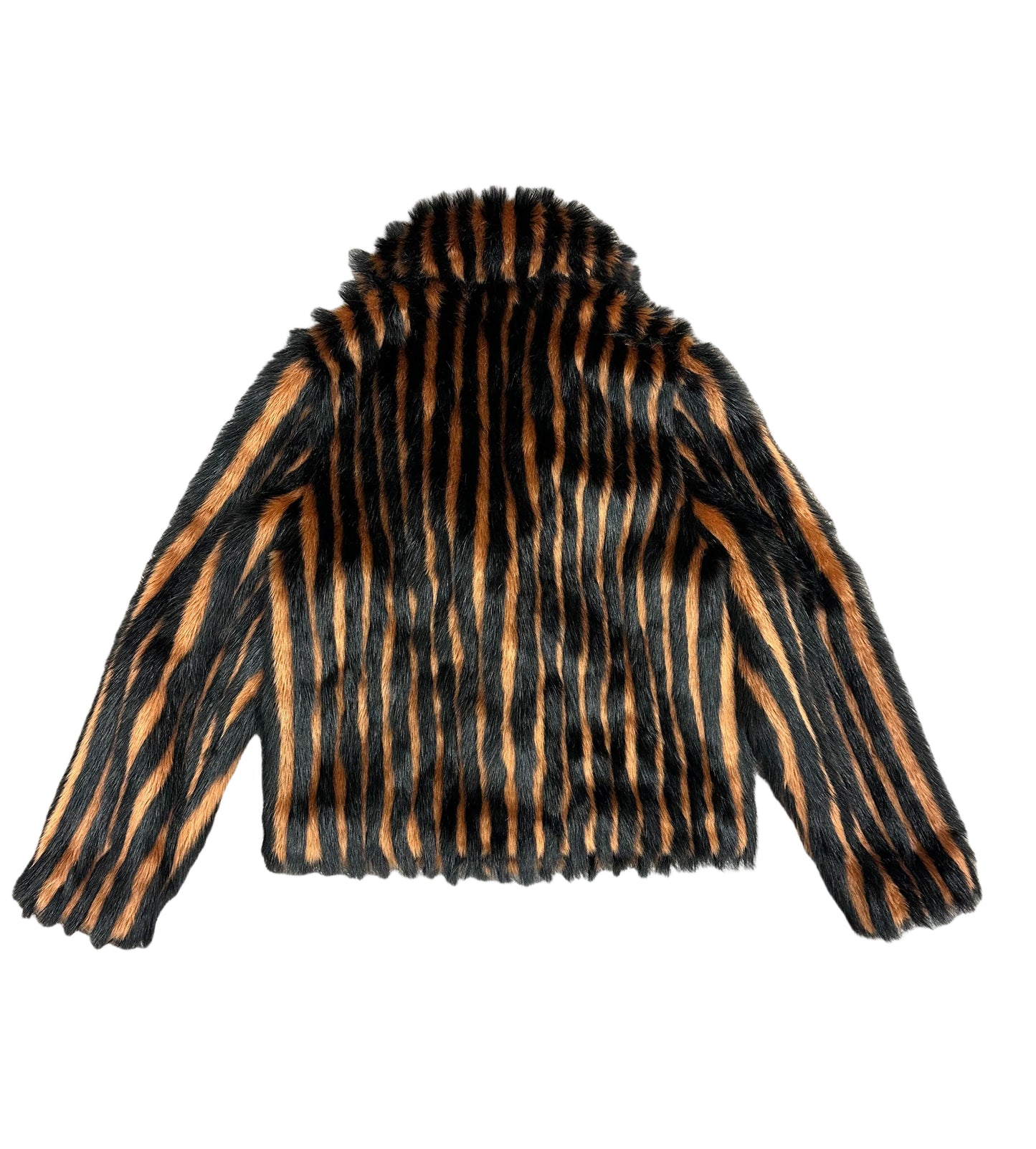 Vintage Faux Fur Striped Jacket
