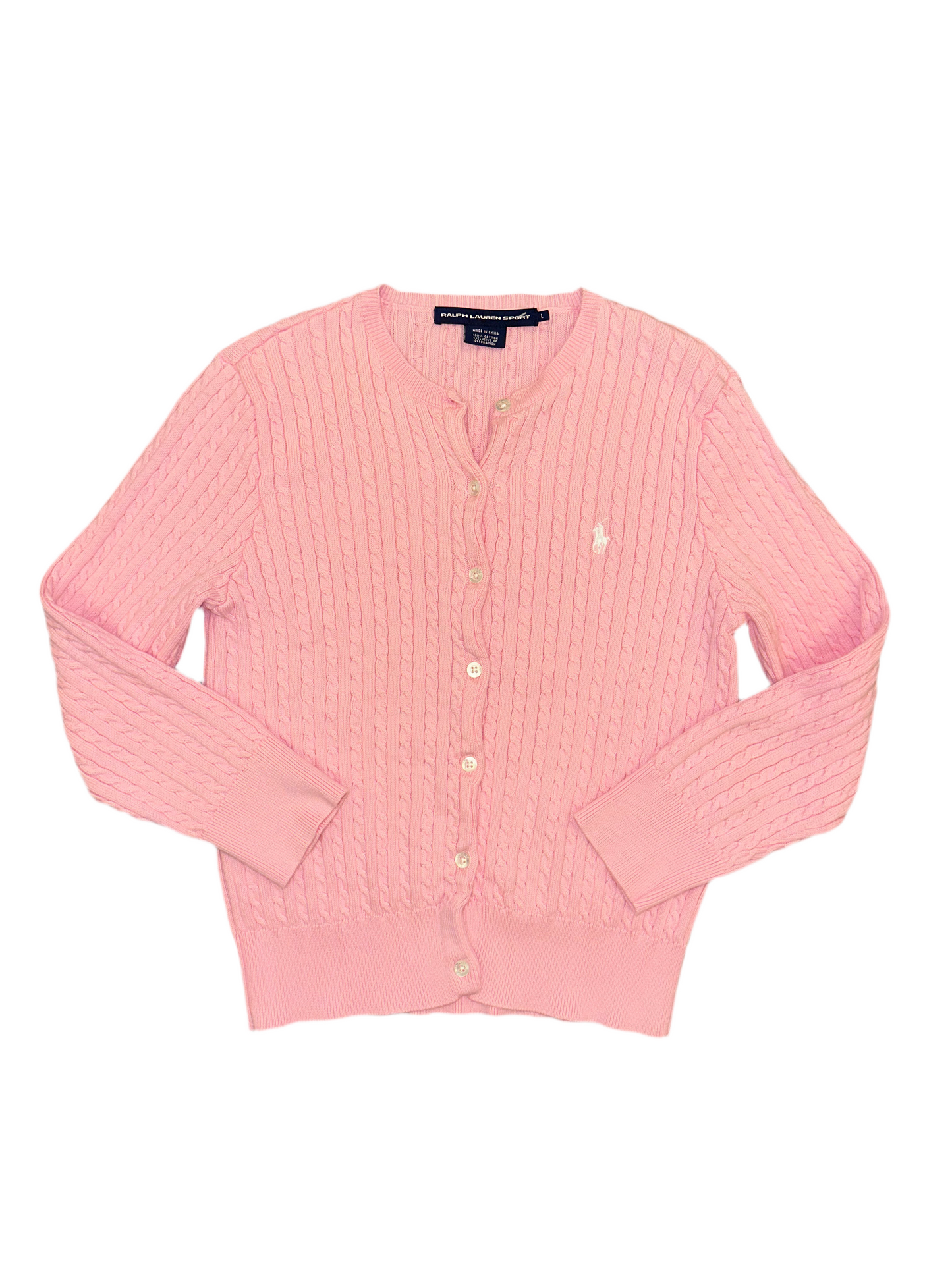 Vintage Ralph Lauren Pink Cardigan