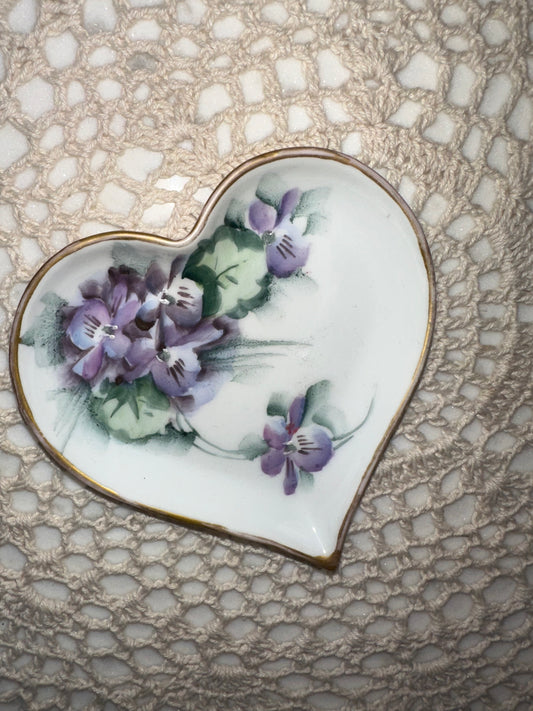 Handpainted Heart Jewelry Dish