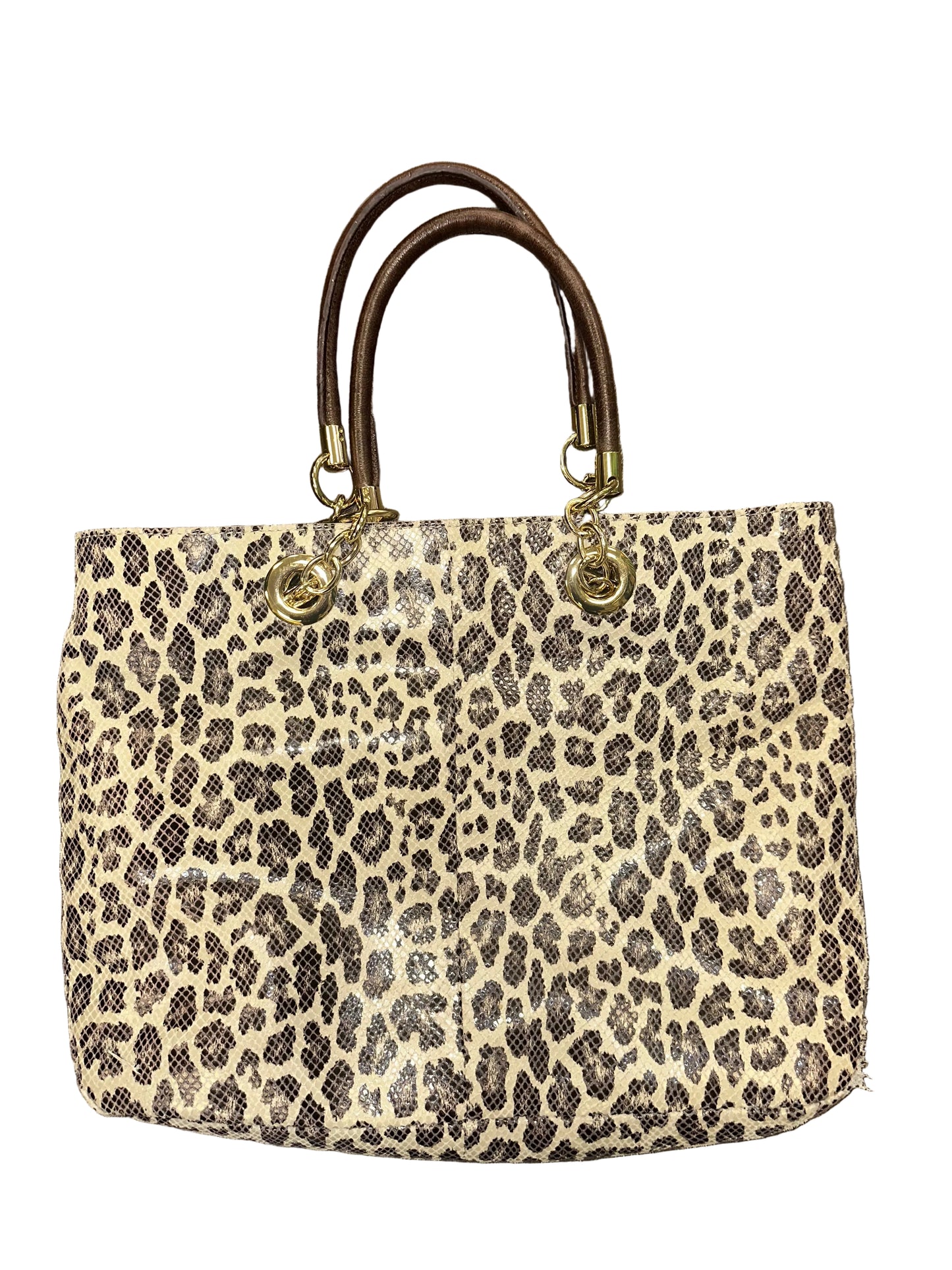 Cynthia Rowley Leopard Leather Tote Bag