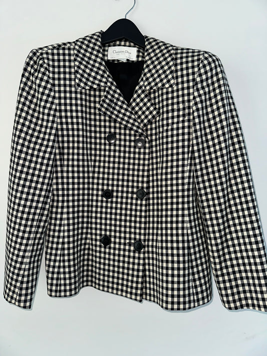 Vintage Christian Dior Black and White Blazer