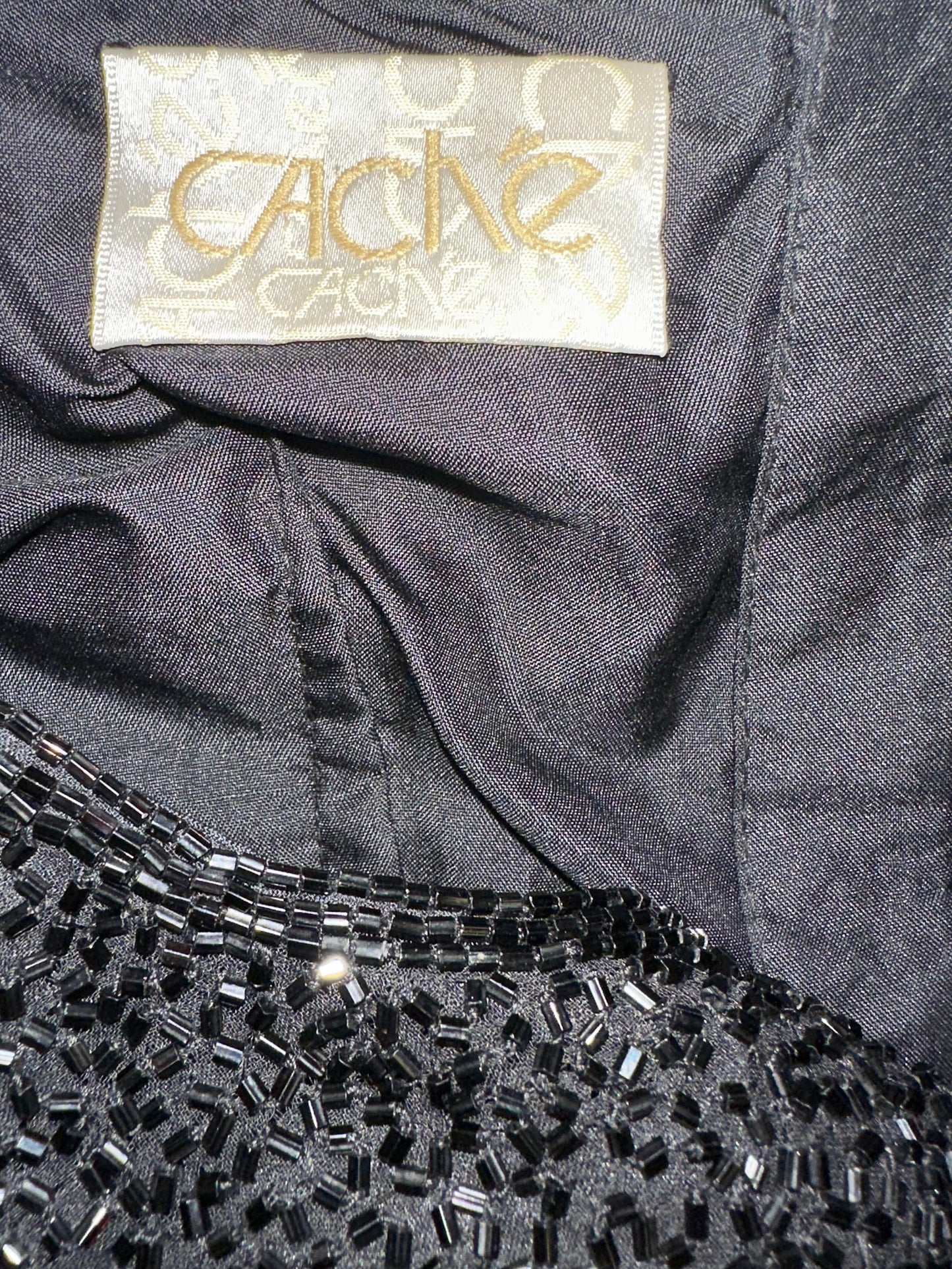 Vintage Silk Beaded Tank Top