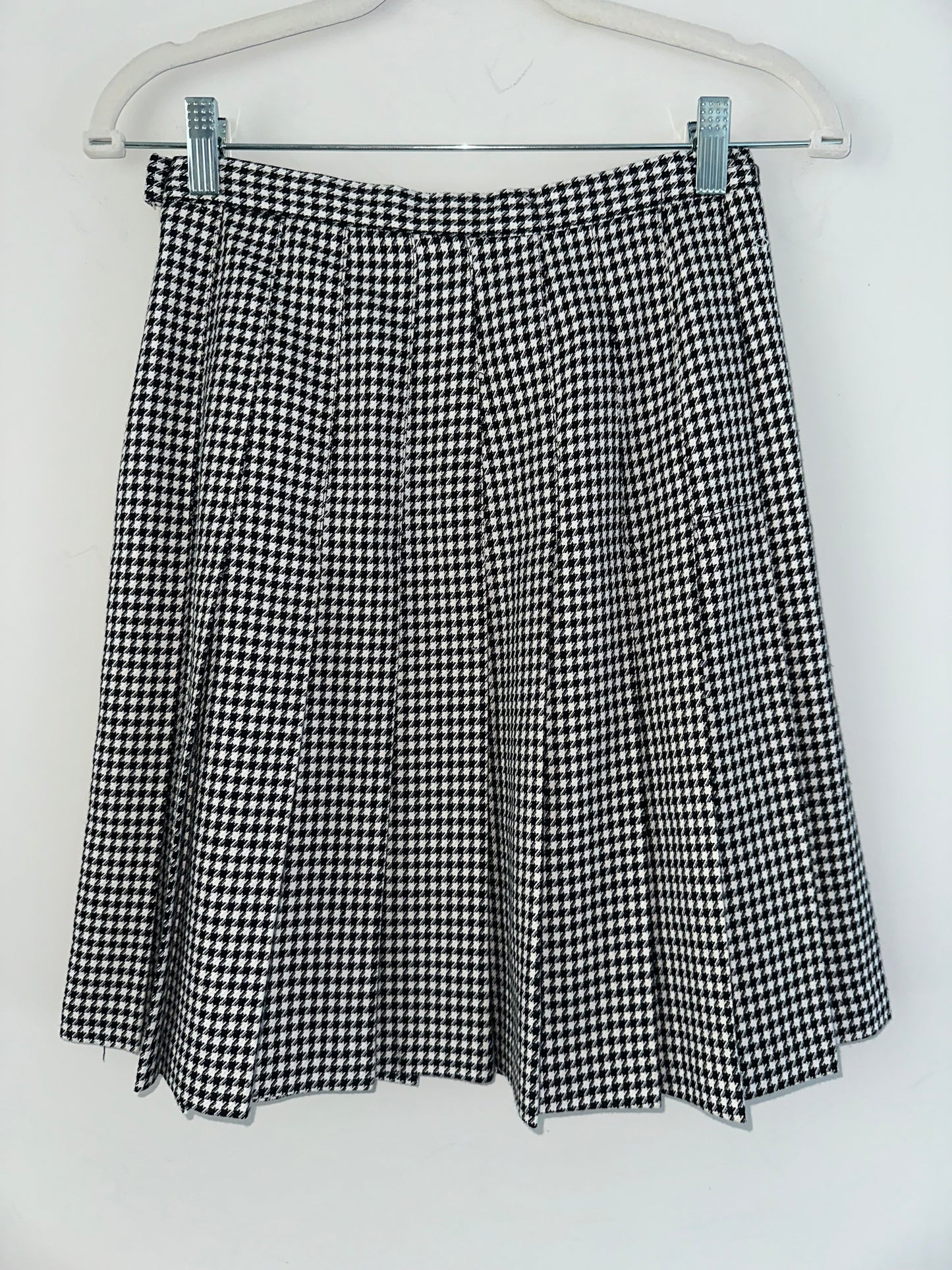 Vintage Black and White Pleated Skirt