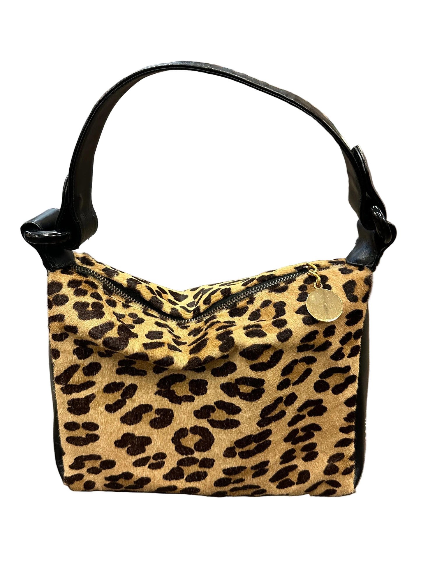 Vintage 1960s Genuine Leather & Ponyhair Leopard Purse