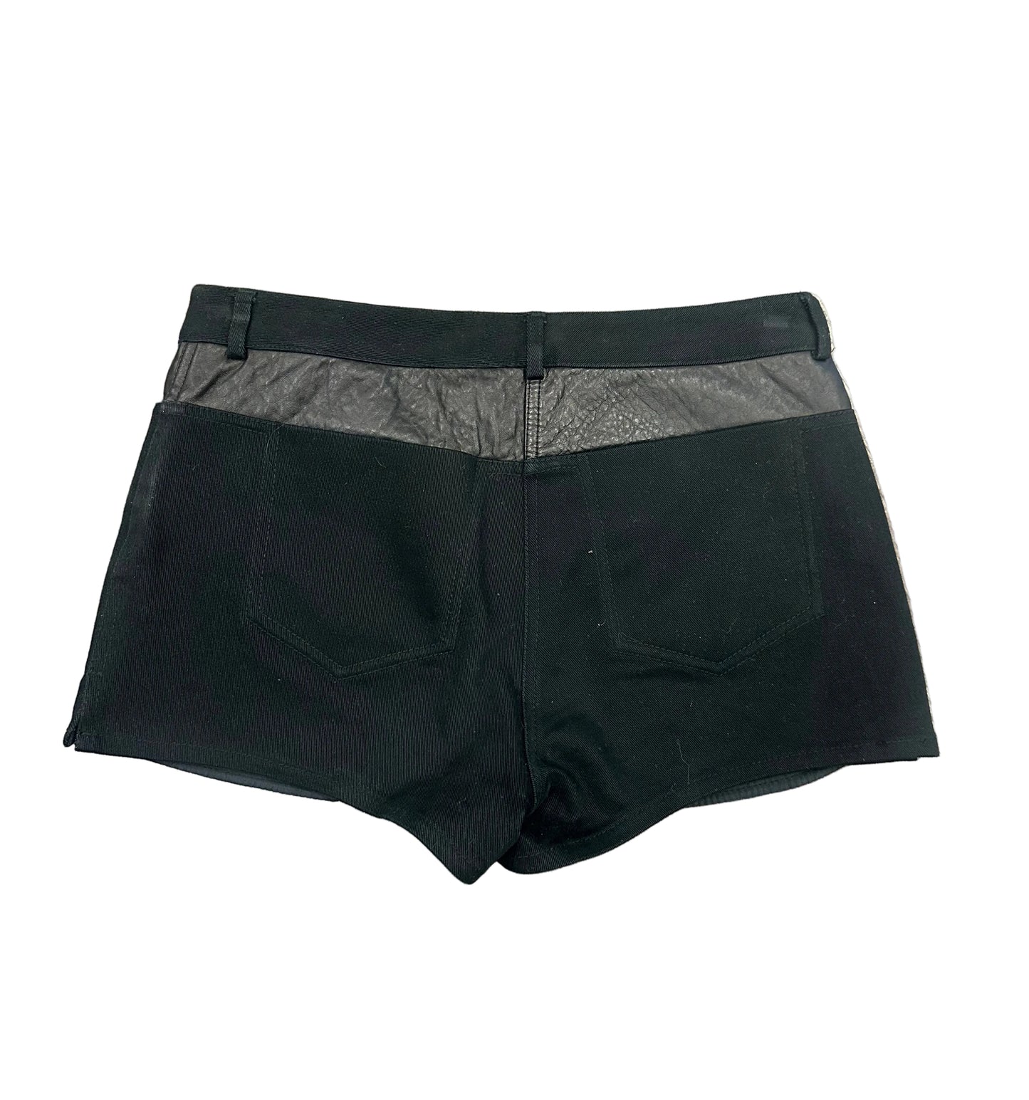 Alexander Wang Mini Shorts with Lamb Leather Detailing