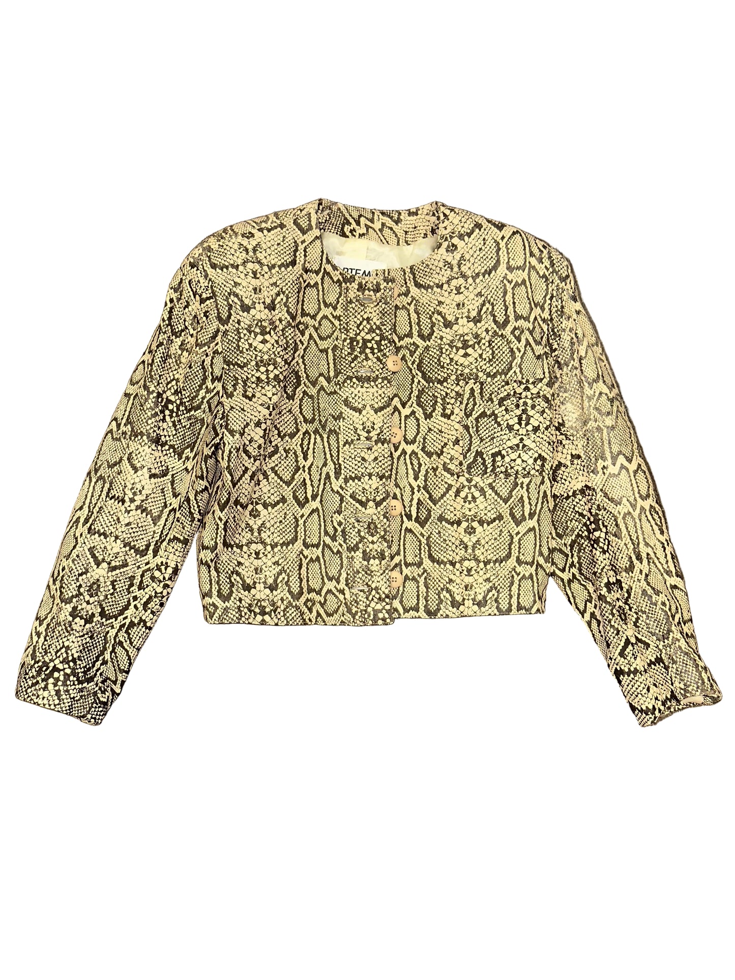 Vintage 1980s Snakeprint Leather Jacket