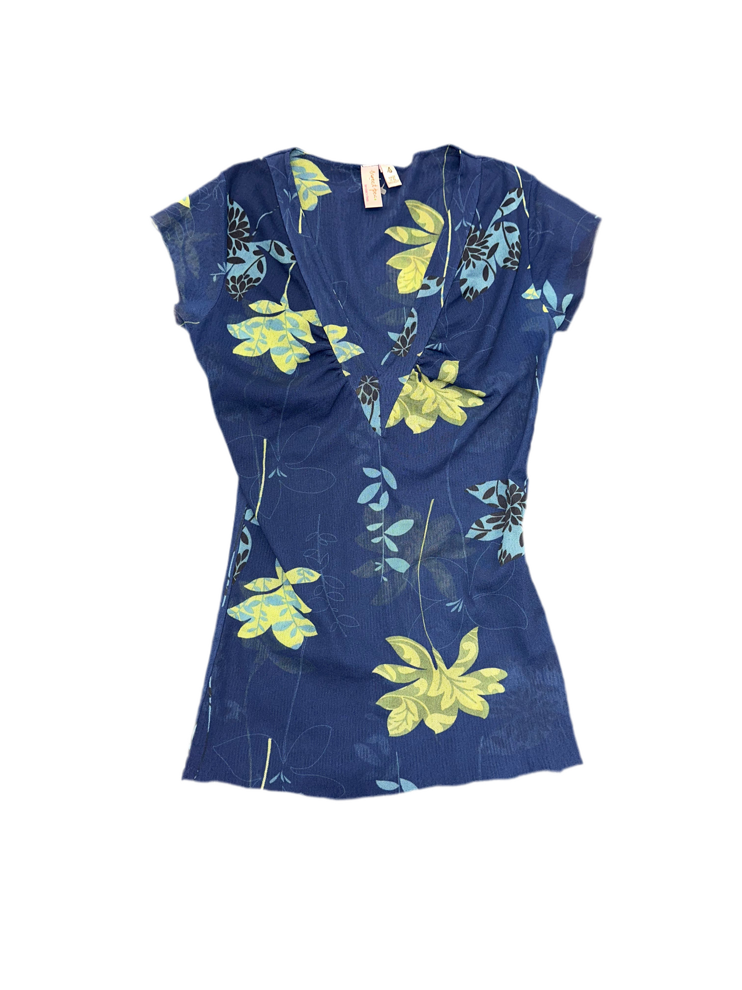 Vintage Floral Mesh Blouse