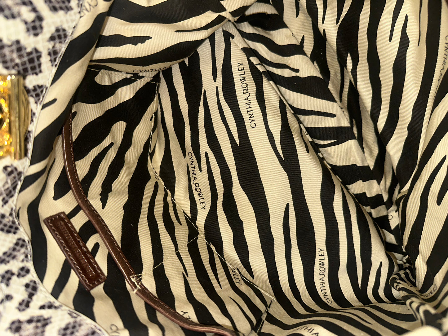 Cynthia Rowley Leopard Leather Tote Bag