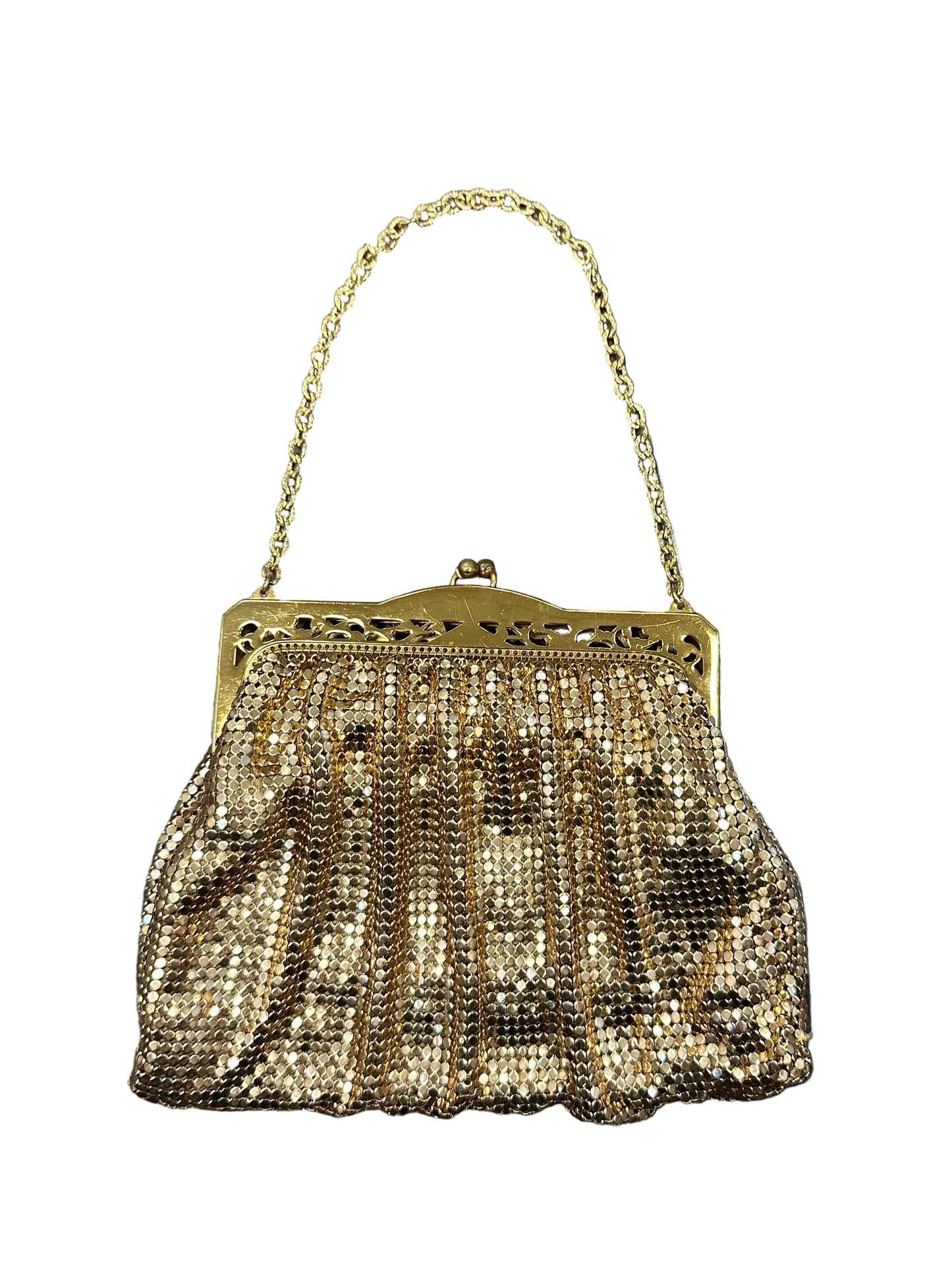 Vintage 1950s Gold Chainmail Purse