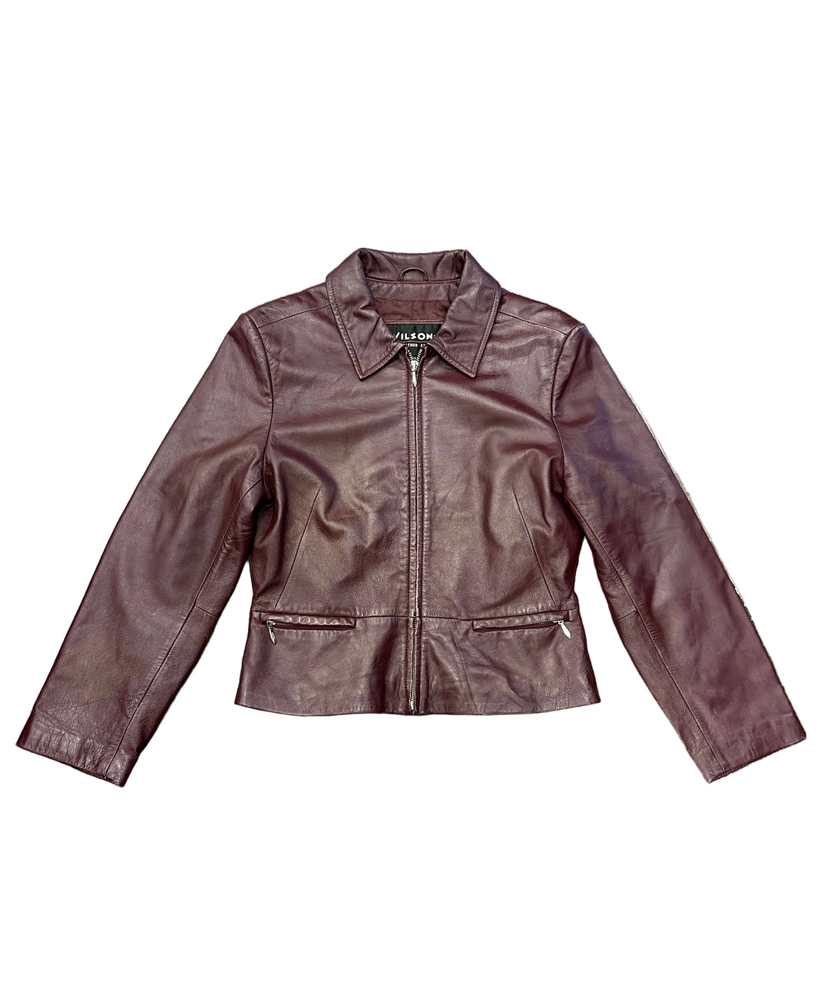 Vintage Plum Leather Jacket