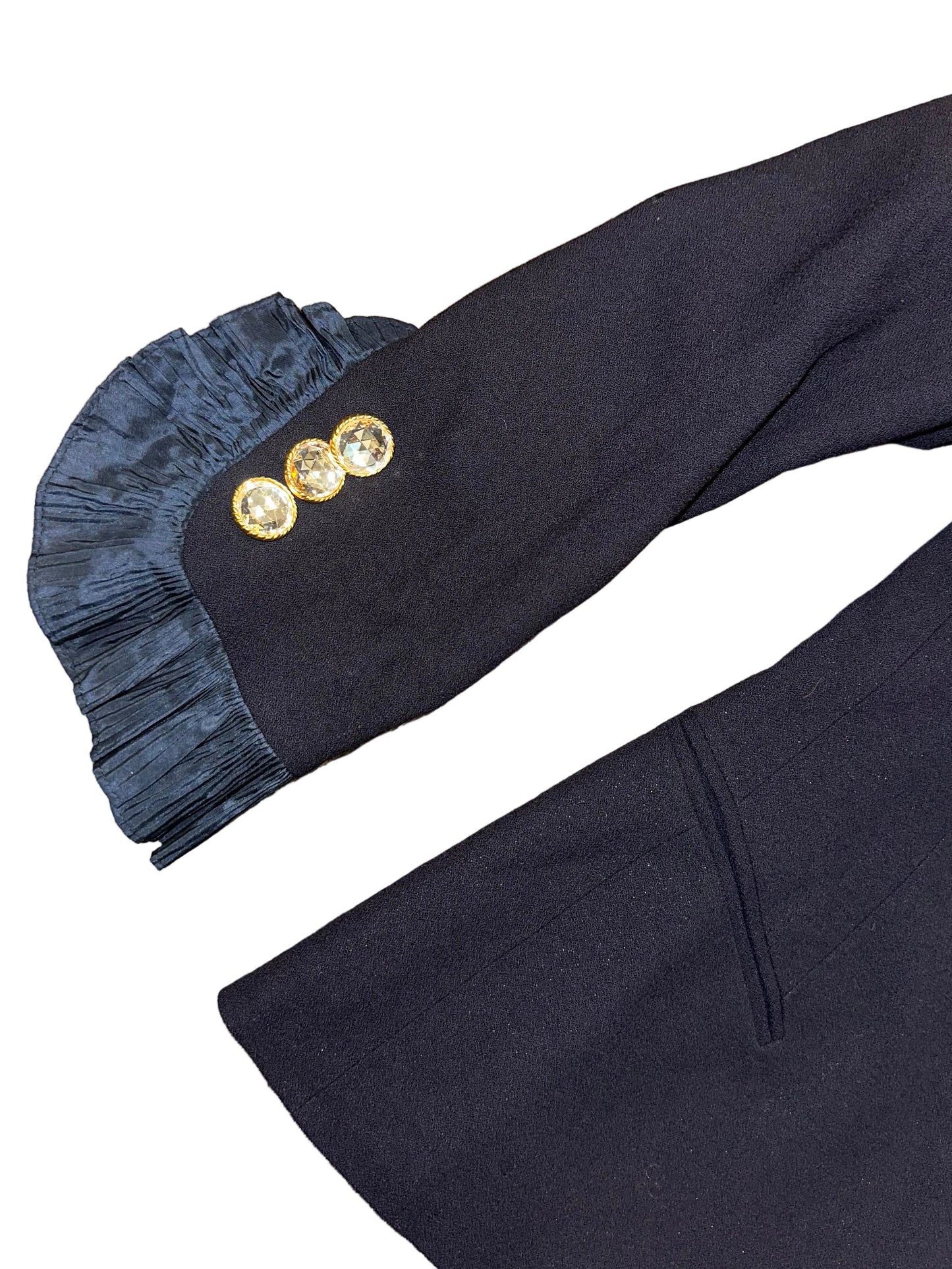 Vintage 80s Christian Dior Ruffle Blazer