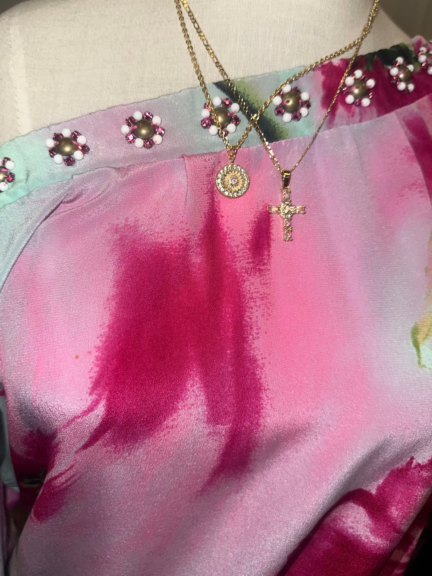 Vintage Blumarine Silk Beaded Blouse