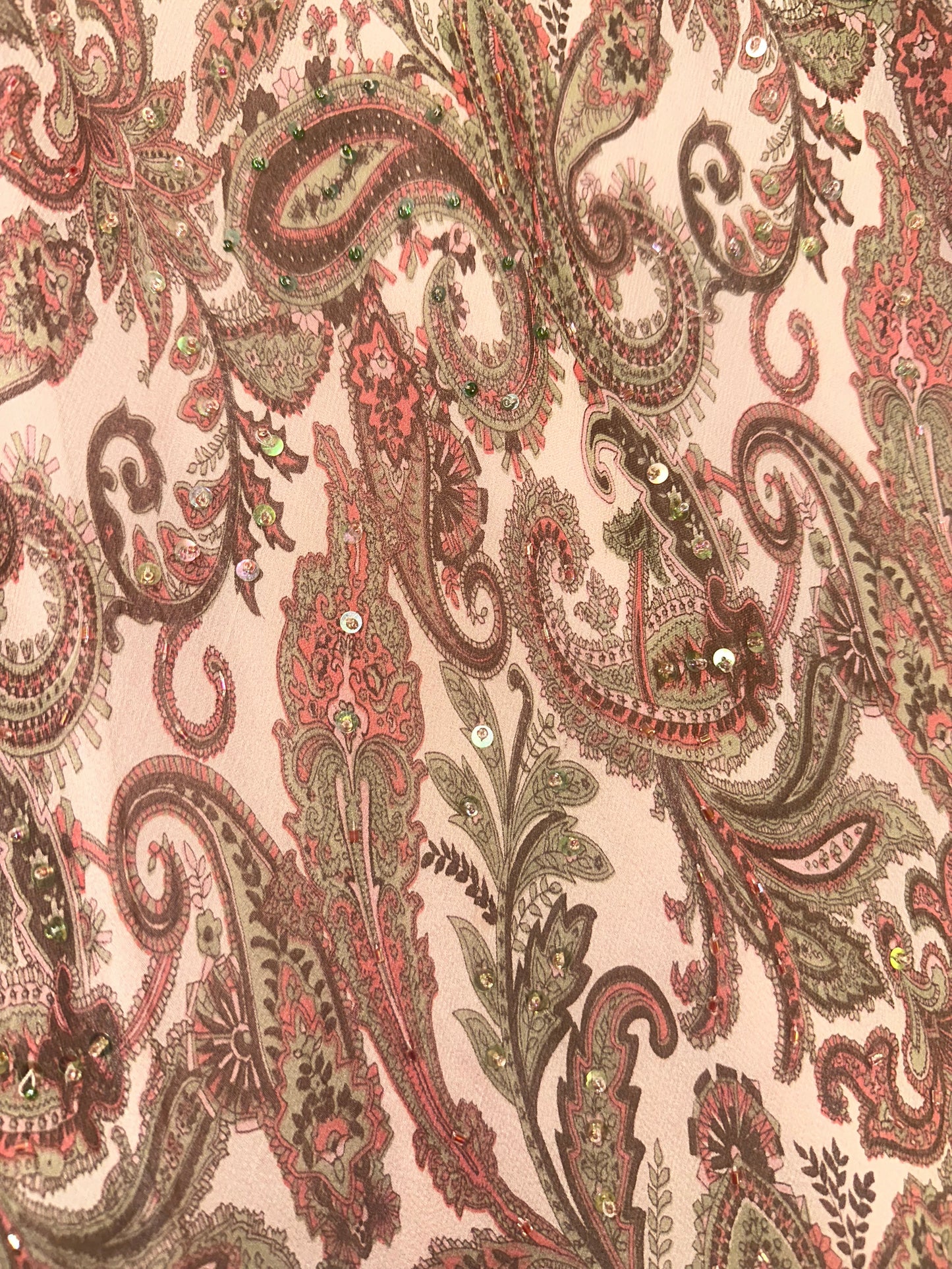 Vintage Paisley Dress with Rosette Straps