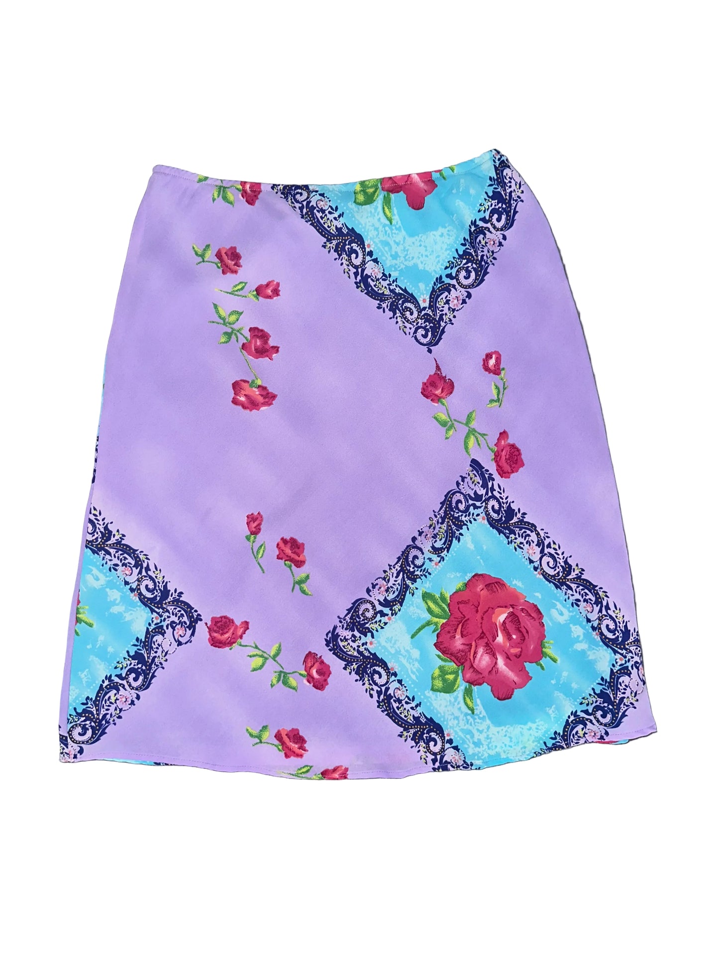 Vintage Purple Floral Skirt