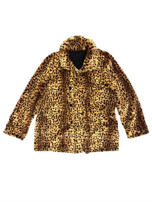 Vintage Faux Fur Cheetah Coat