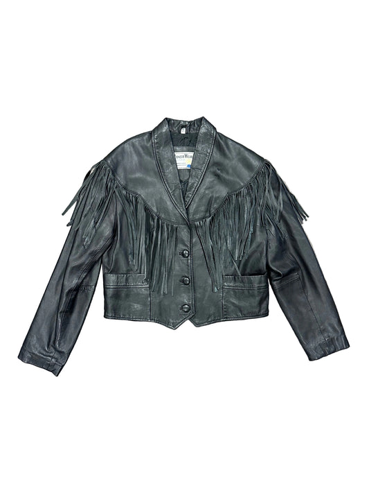 Vintage Leather Fringe Jacket