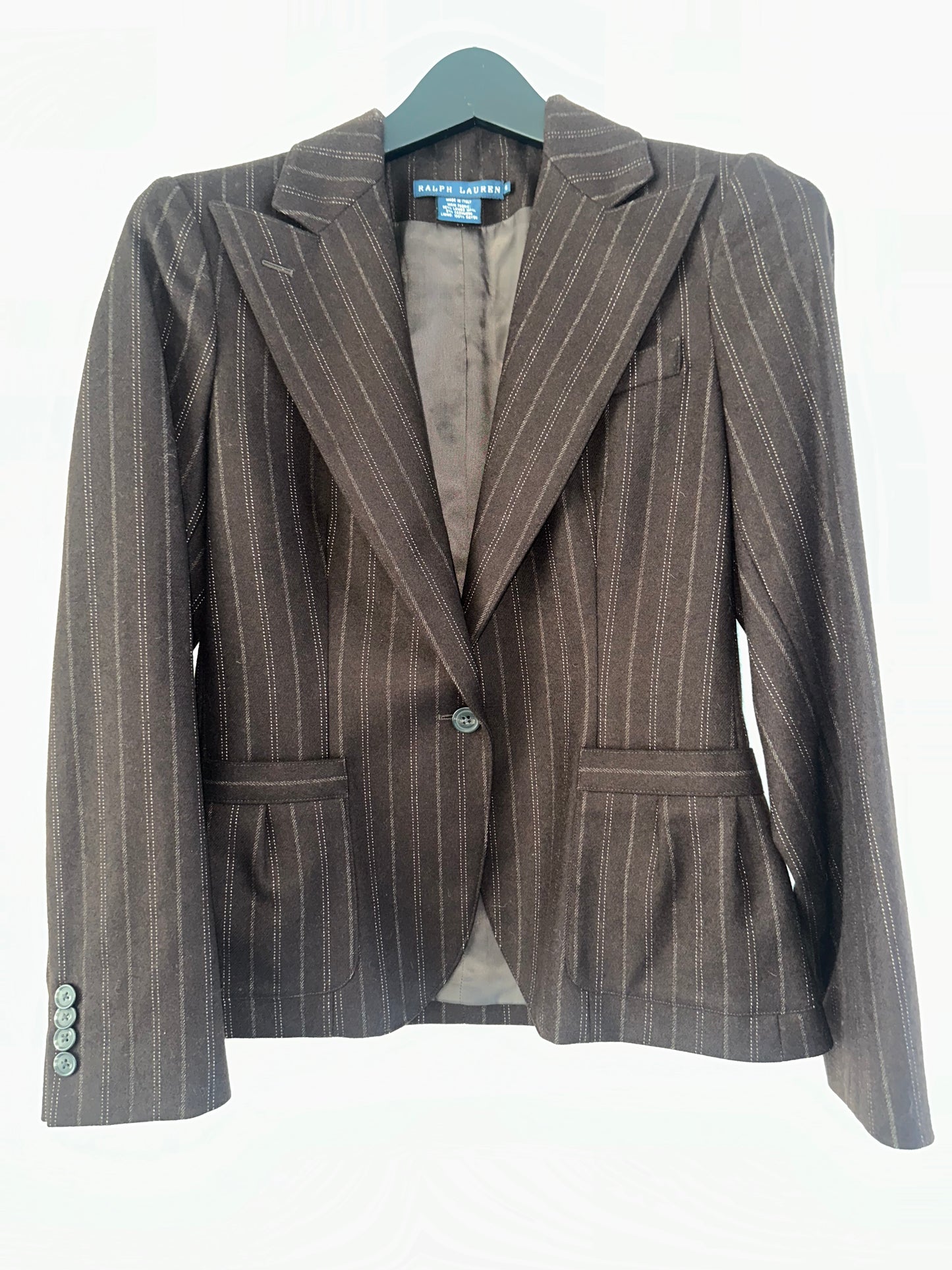 Vintage Ralph Lauren Brown Striped Blazer