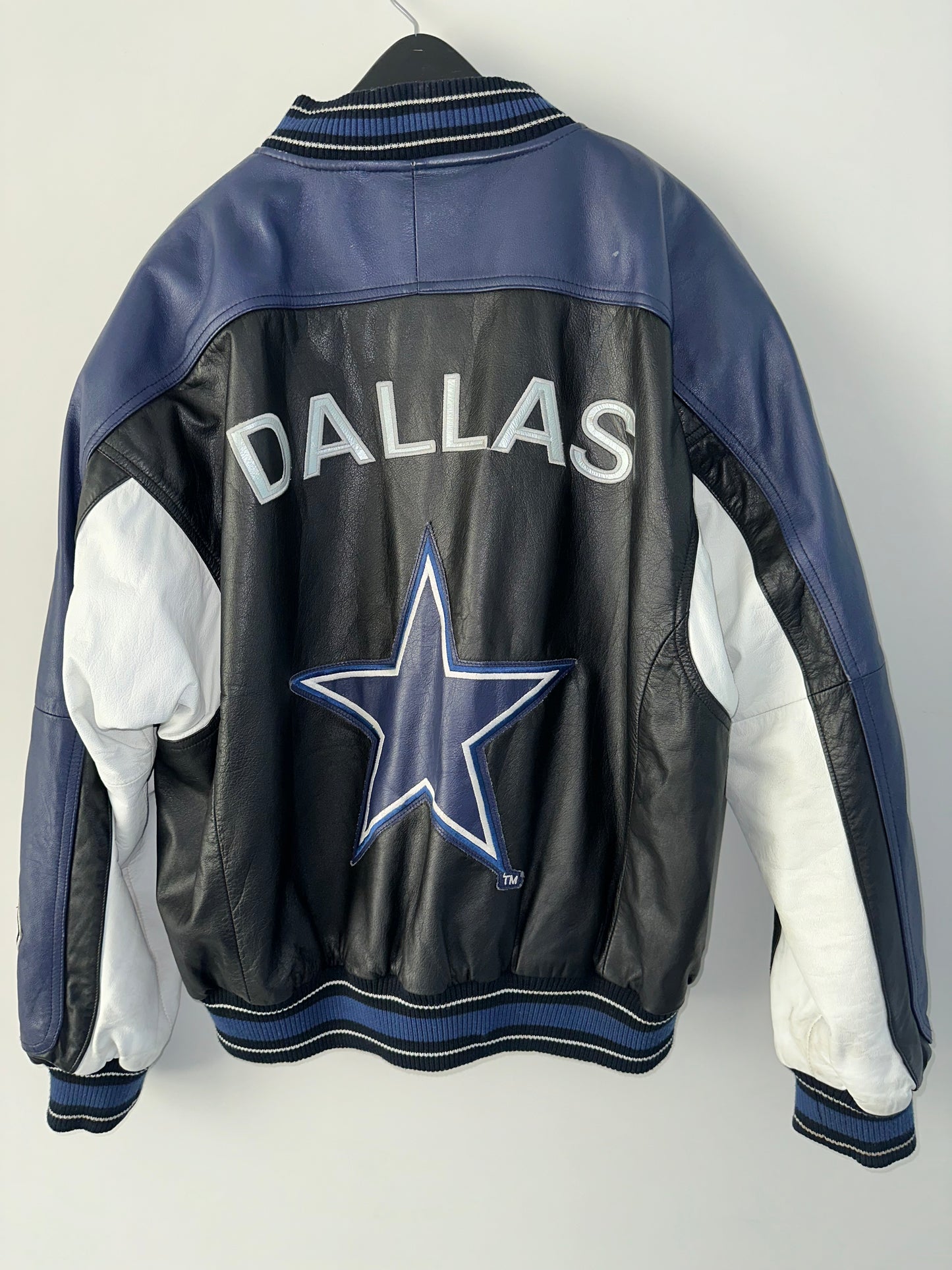 Vintage Leather Dallas Cowboys Bomber