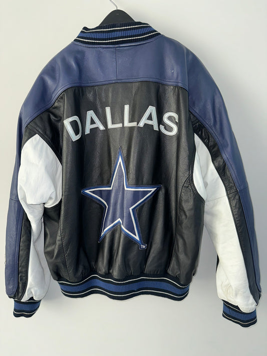 Vintage Leather Dallas Cowboys Bomber