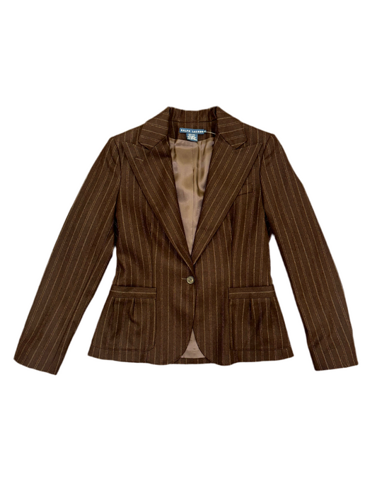 Vintage Ralph Lauren Brown Striped Blazer