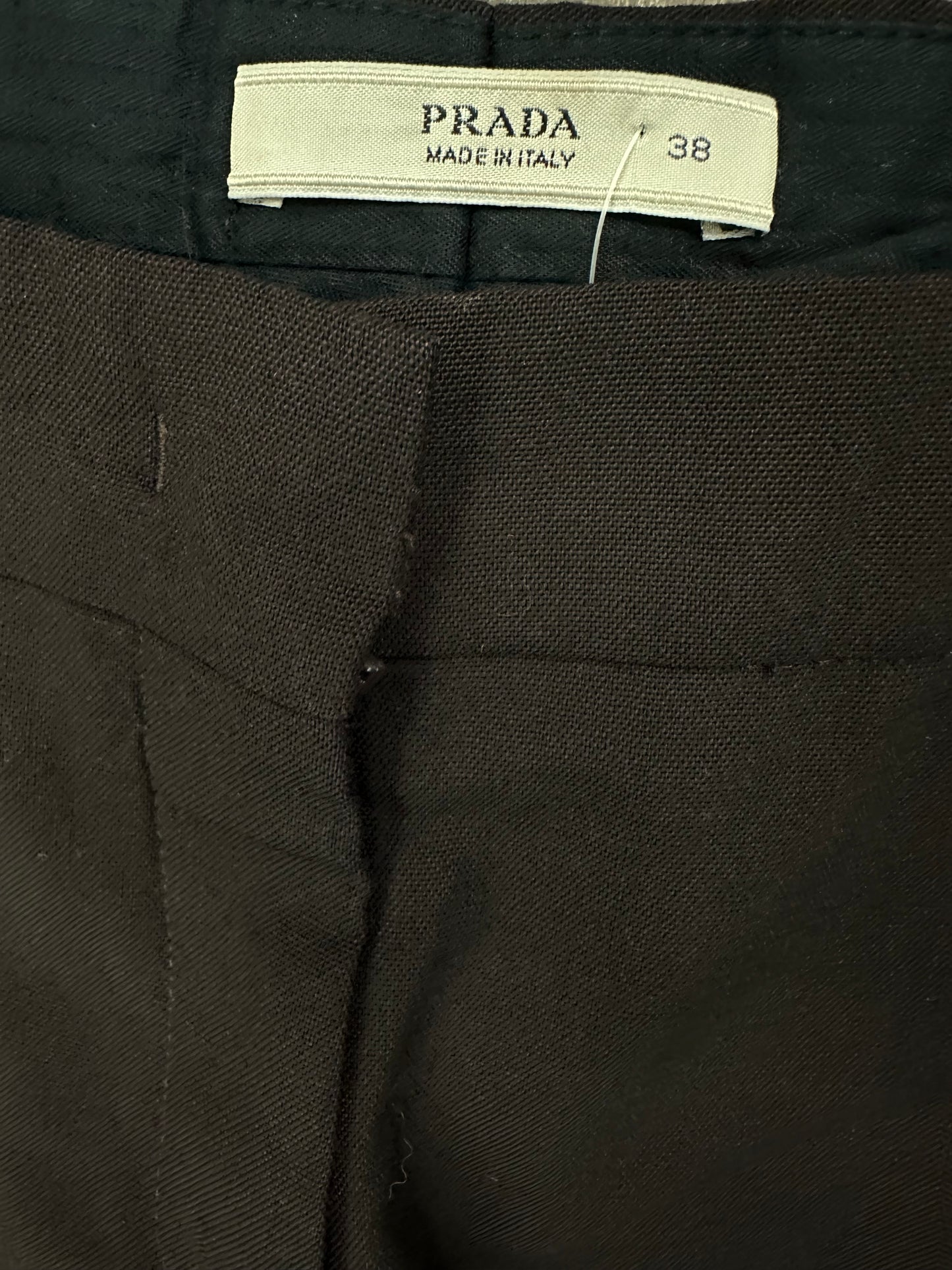 Vintage Brown Prada Straight Leg Trousers