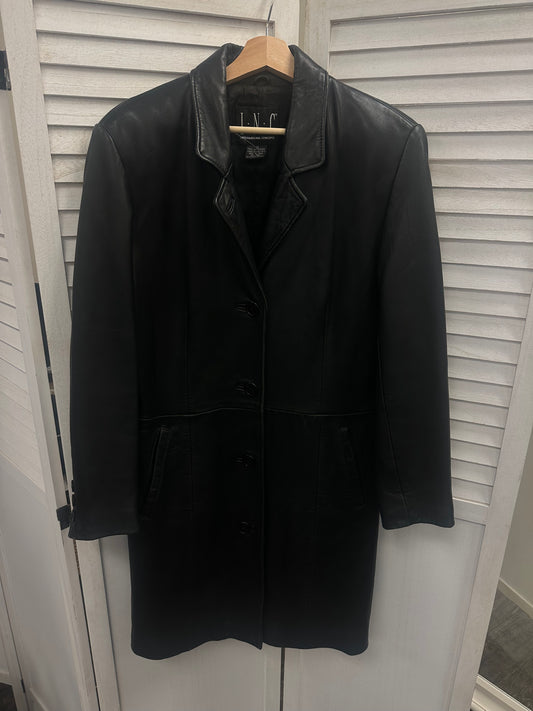 Vintage Long Leather Jacket