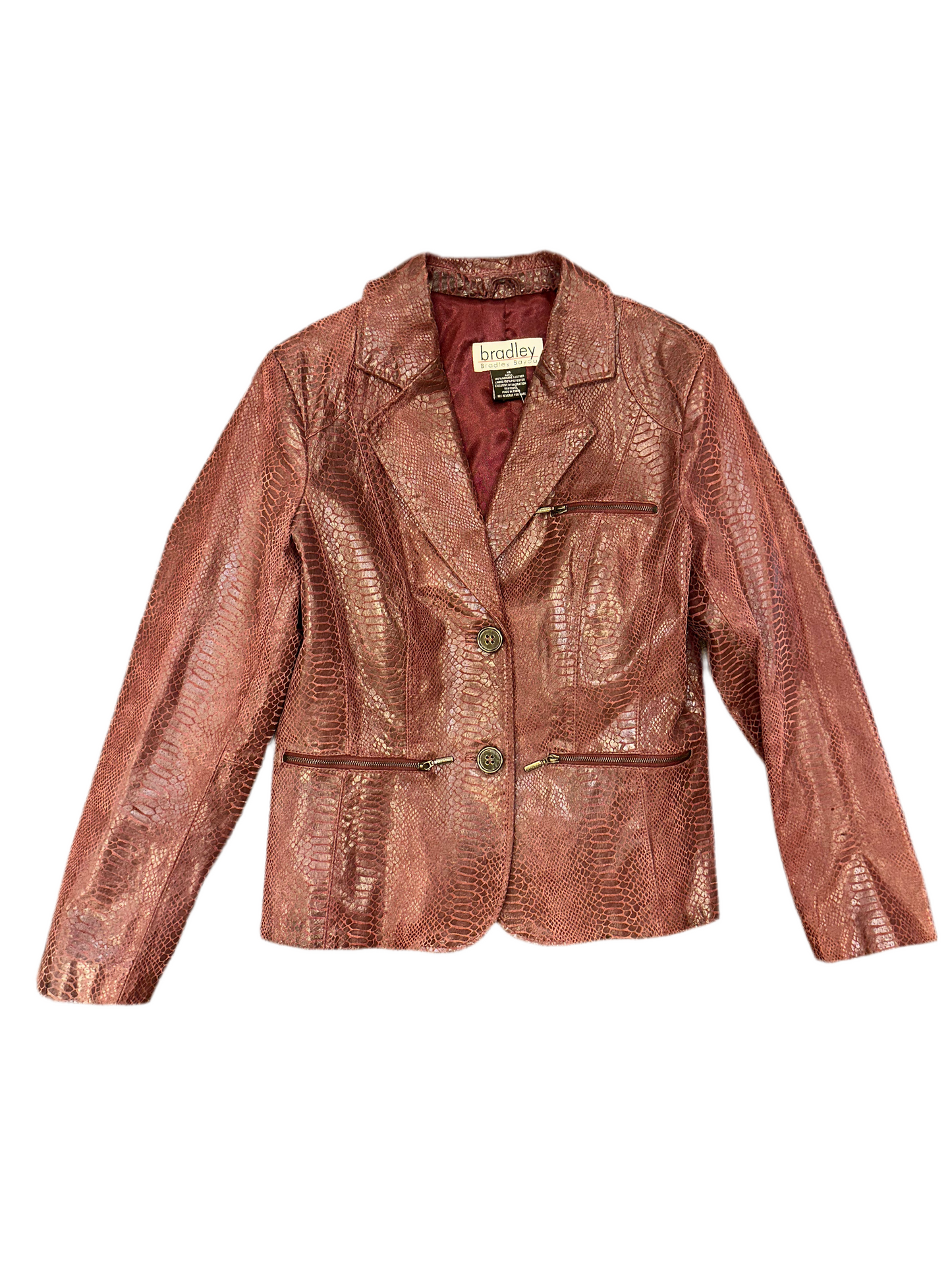 Vintage Snakeskin Leather Jacket