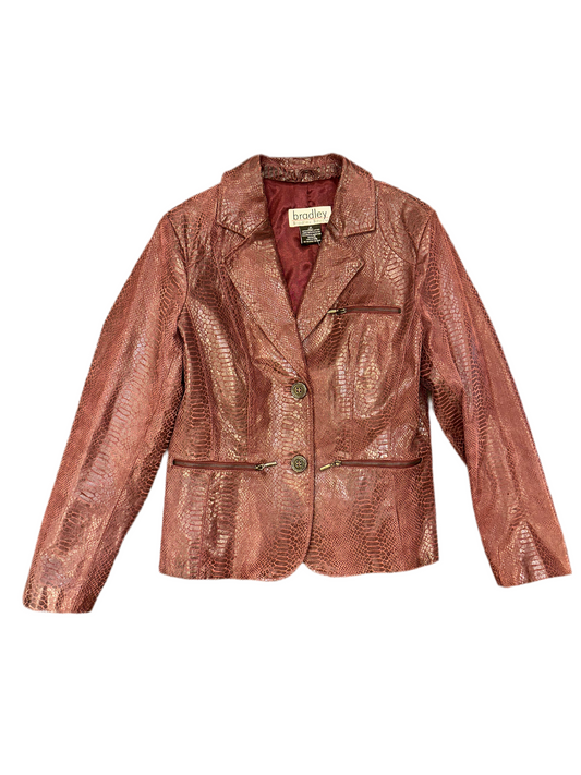 Vintage Snakeskin Leather Jacket