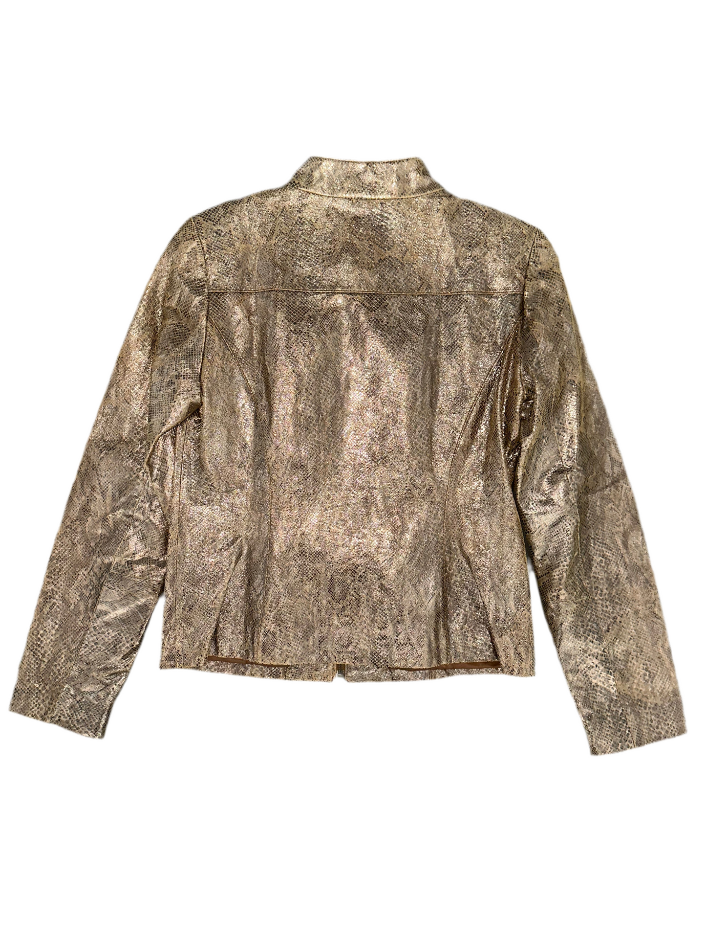 Vintage Gold Leather Jacket