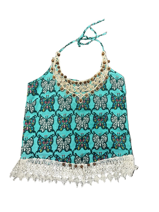Vintage Butterfly Halter Top