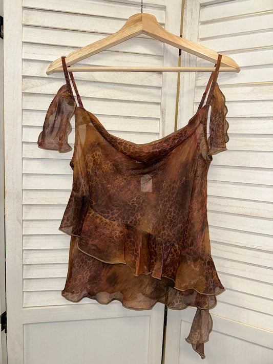 Vintage Sheer Cheetah Tank Top