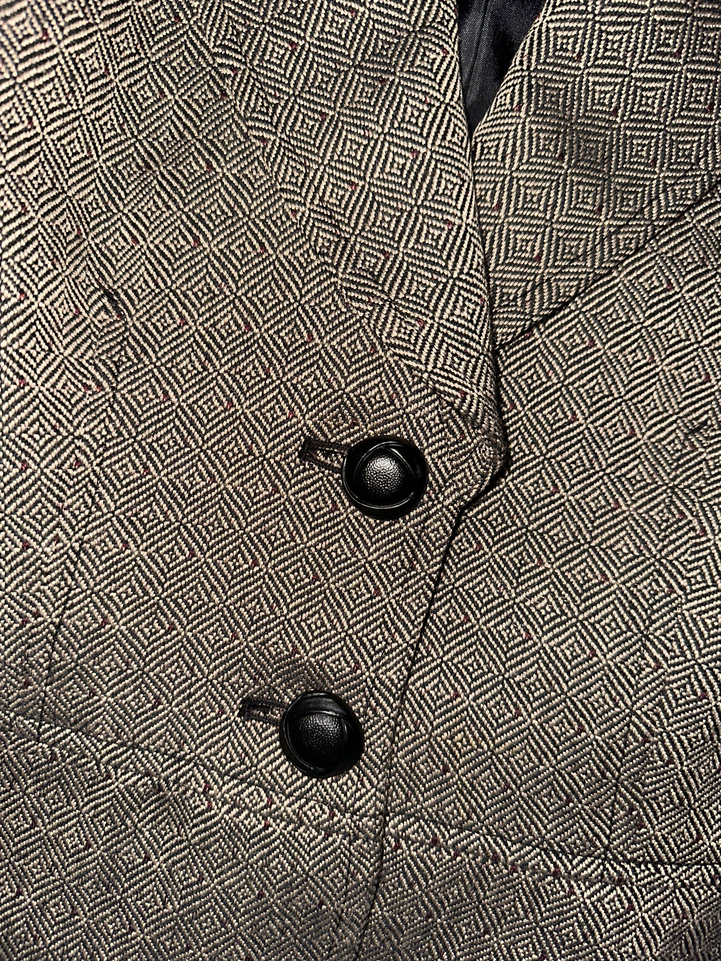 Vintage Peplum Style Cropped Blazer