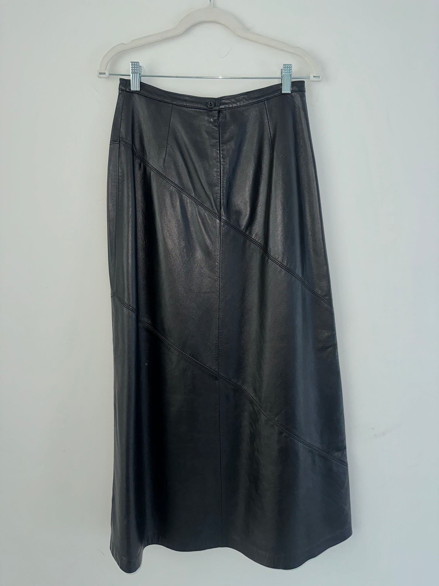 Vintage Long Leather Skirt