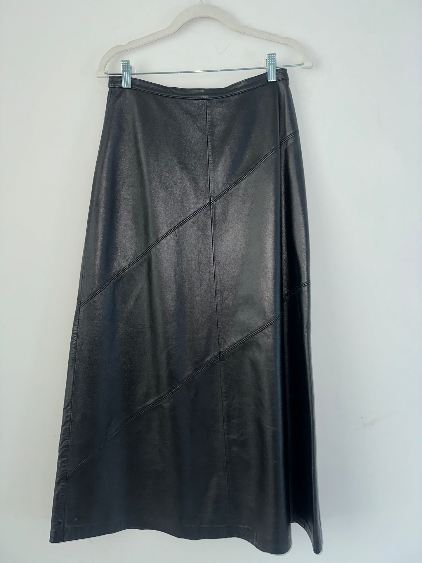 Vintage Long Leather Skirt